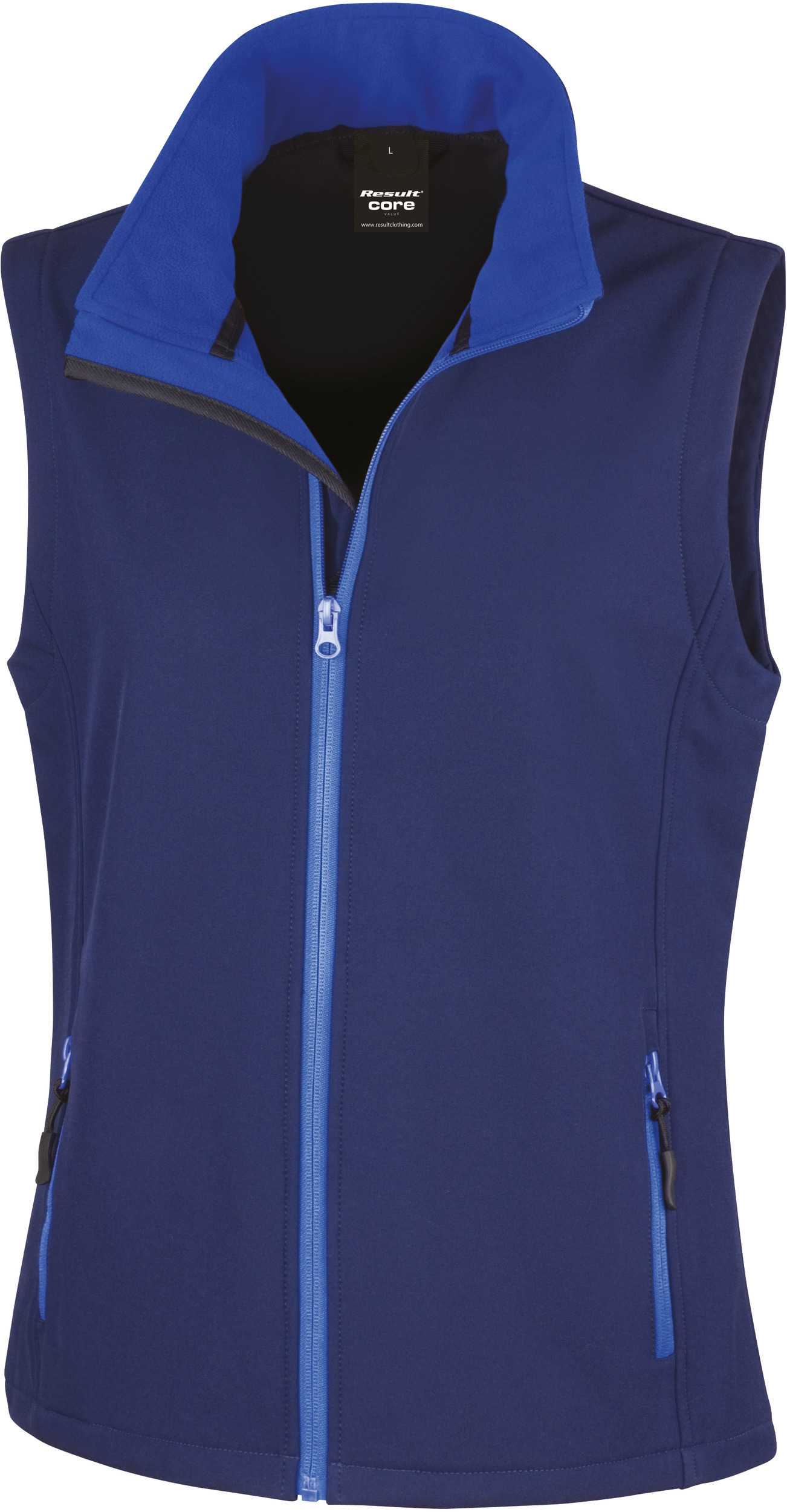 Chaleco Softshell Printable mujer Navy / Royal