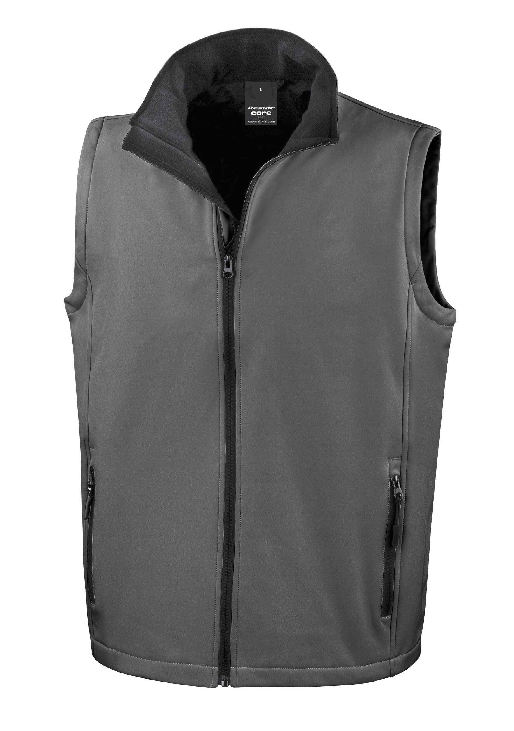 Chaleco Softshell Printable hombre Charcoal / Black