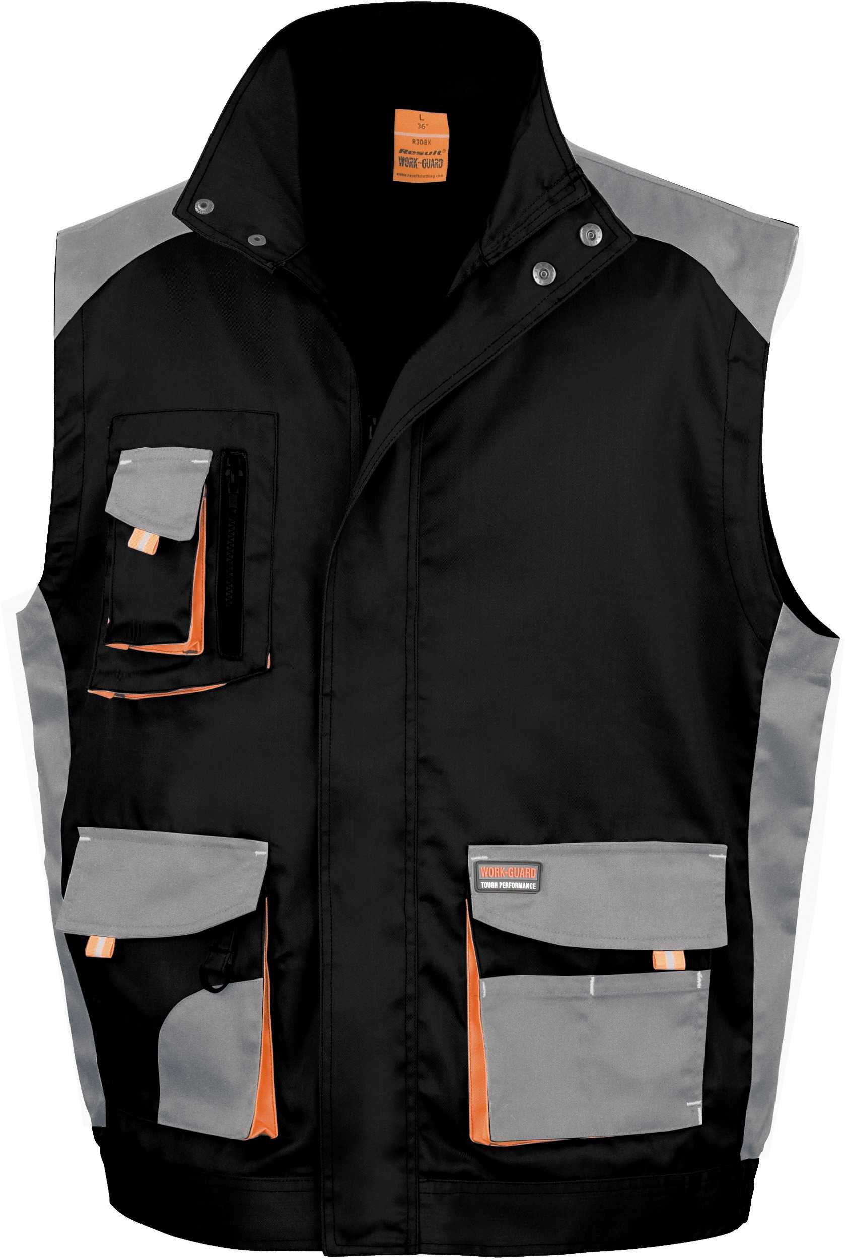 Chaleco multibolsillos Lite Black / Grey / Orange