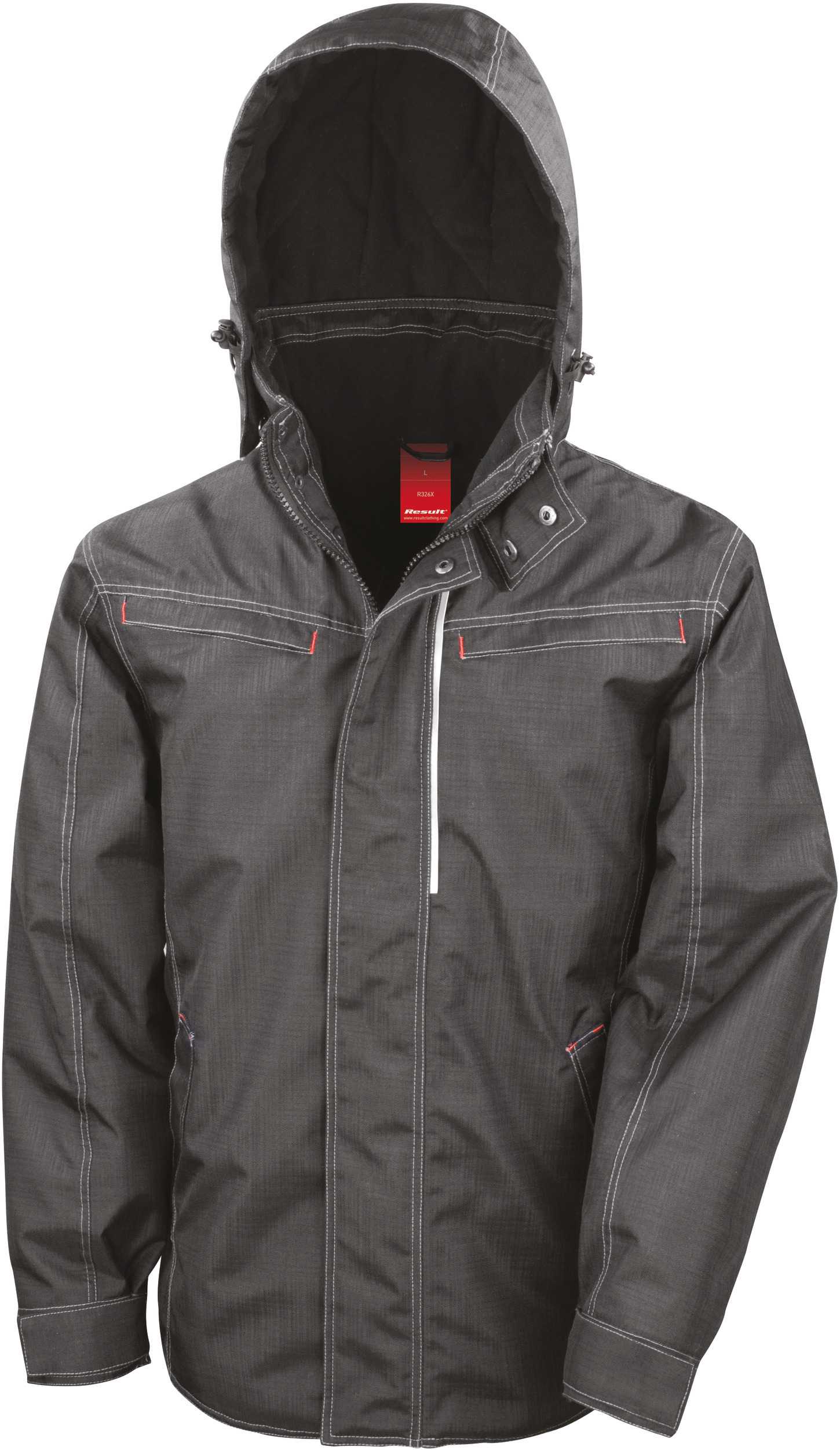 Parka resistente "efecto denim" Black