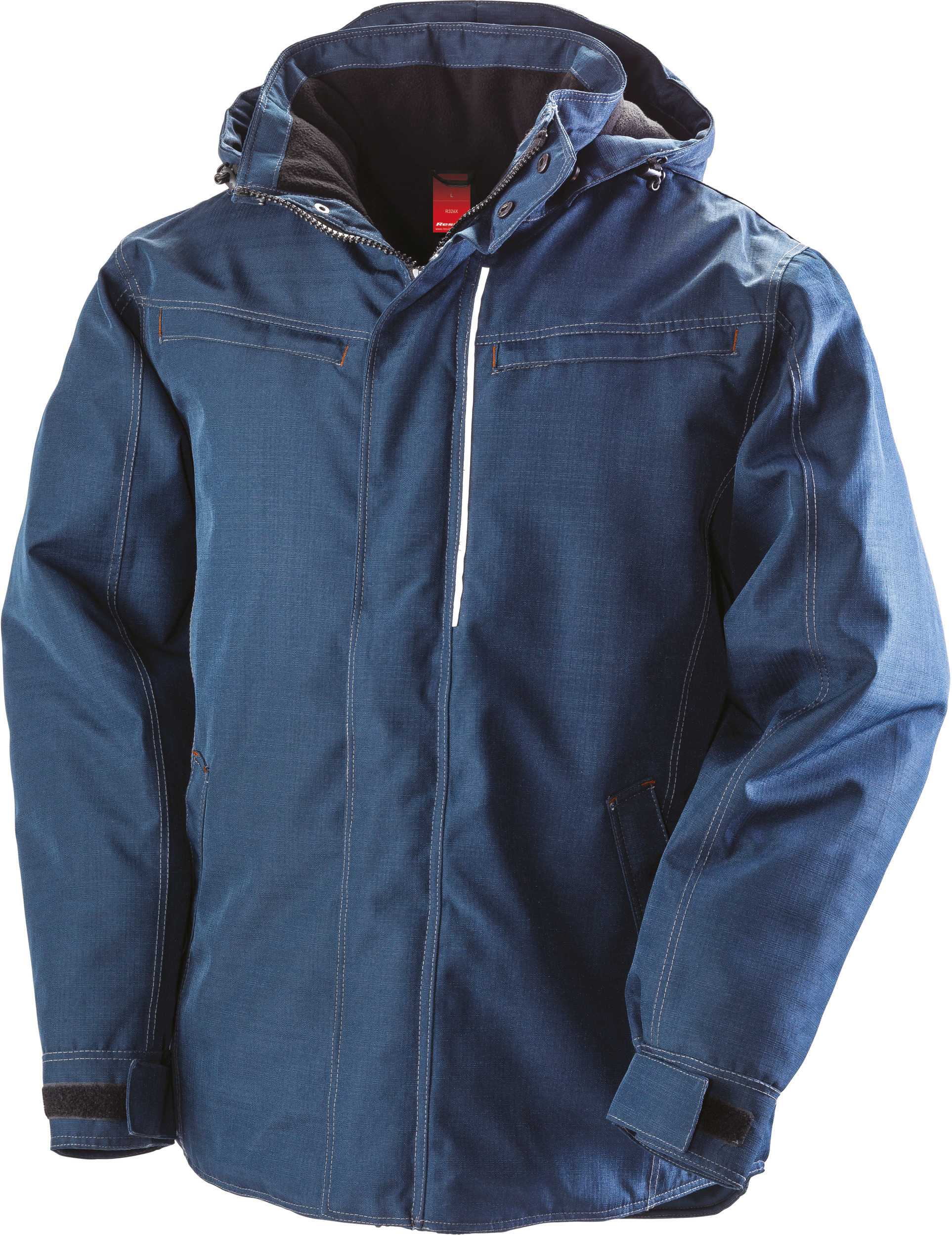 Parka resistente "efecto denim" Navy