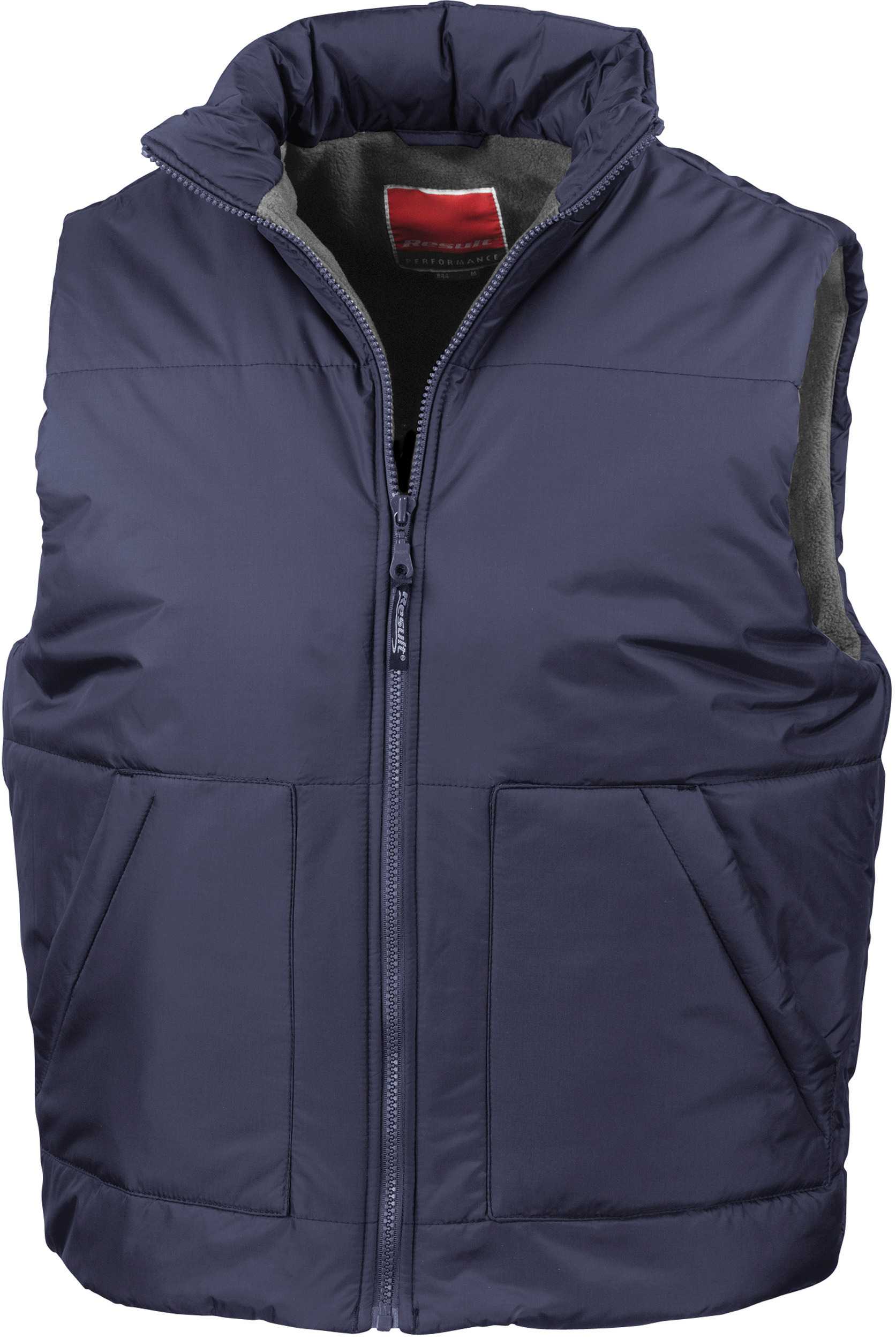 Chaleco acolcado con forro polar Navy