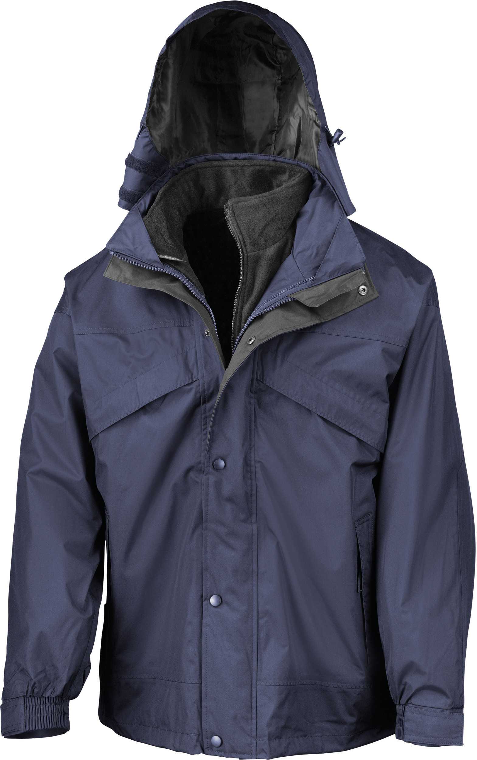Chaqueta 3 en 1 con cremallera & clip Navy / Black