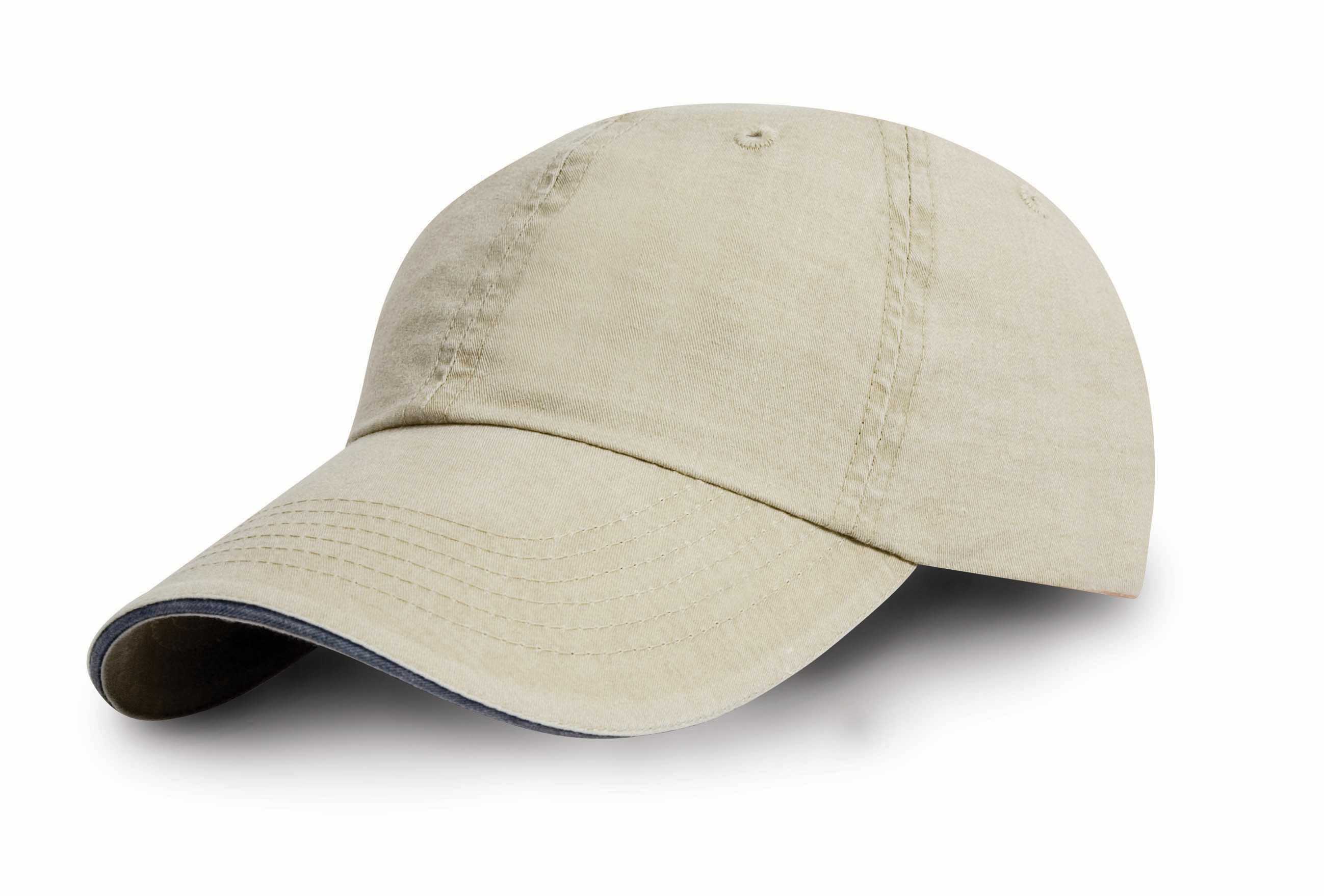 Gorra algodón fino lavado con sándwich Putty / Navy