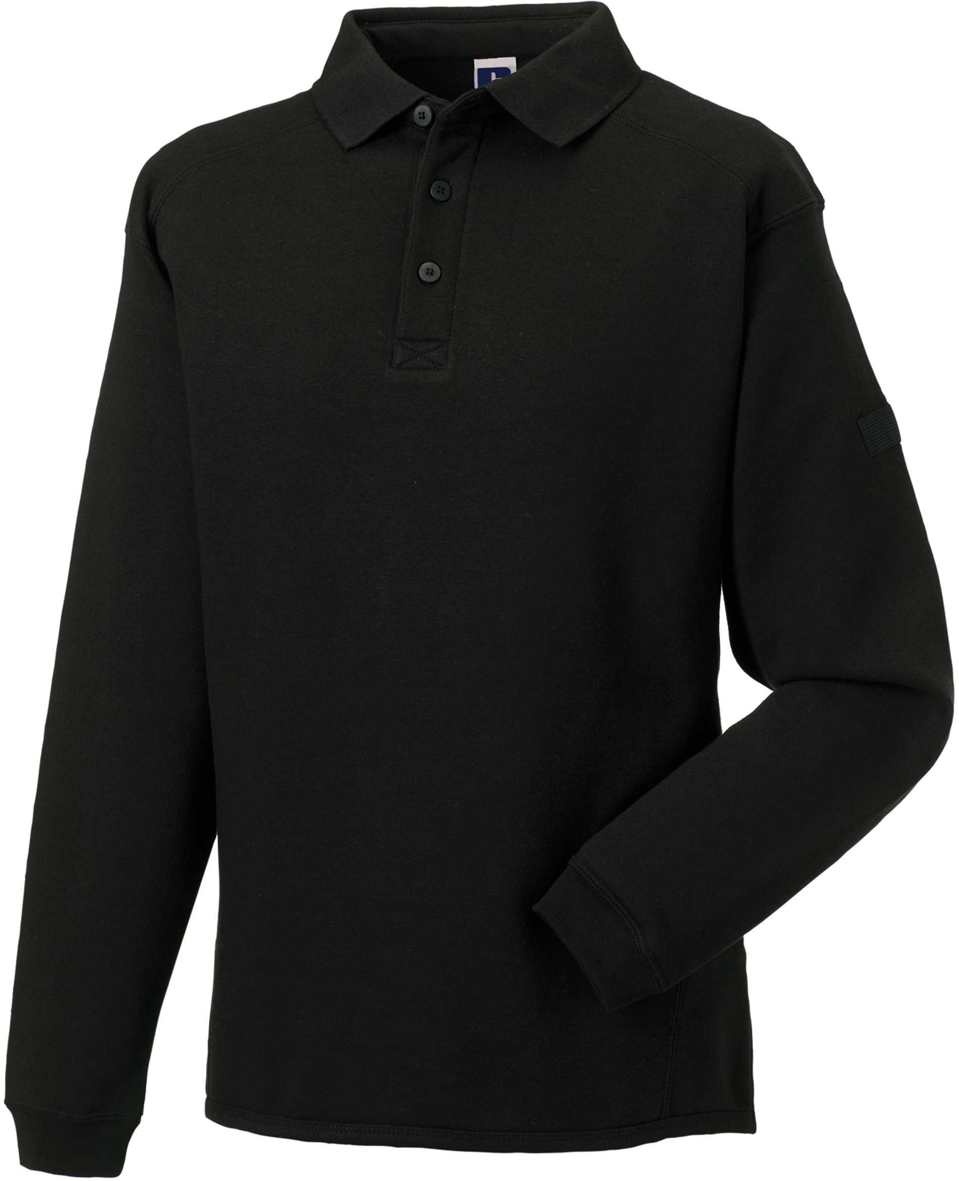 Sudadera Heavy Duty cuello de polo Black