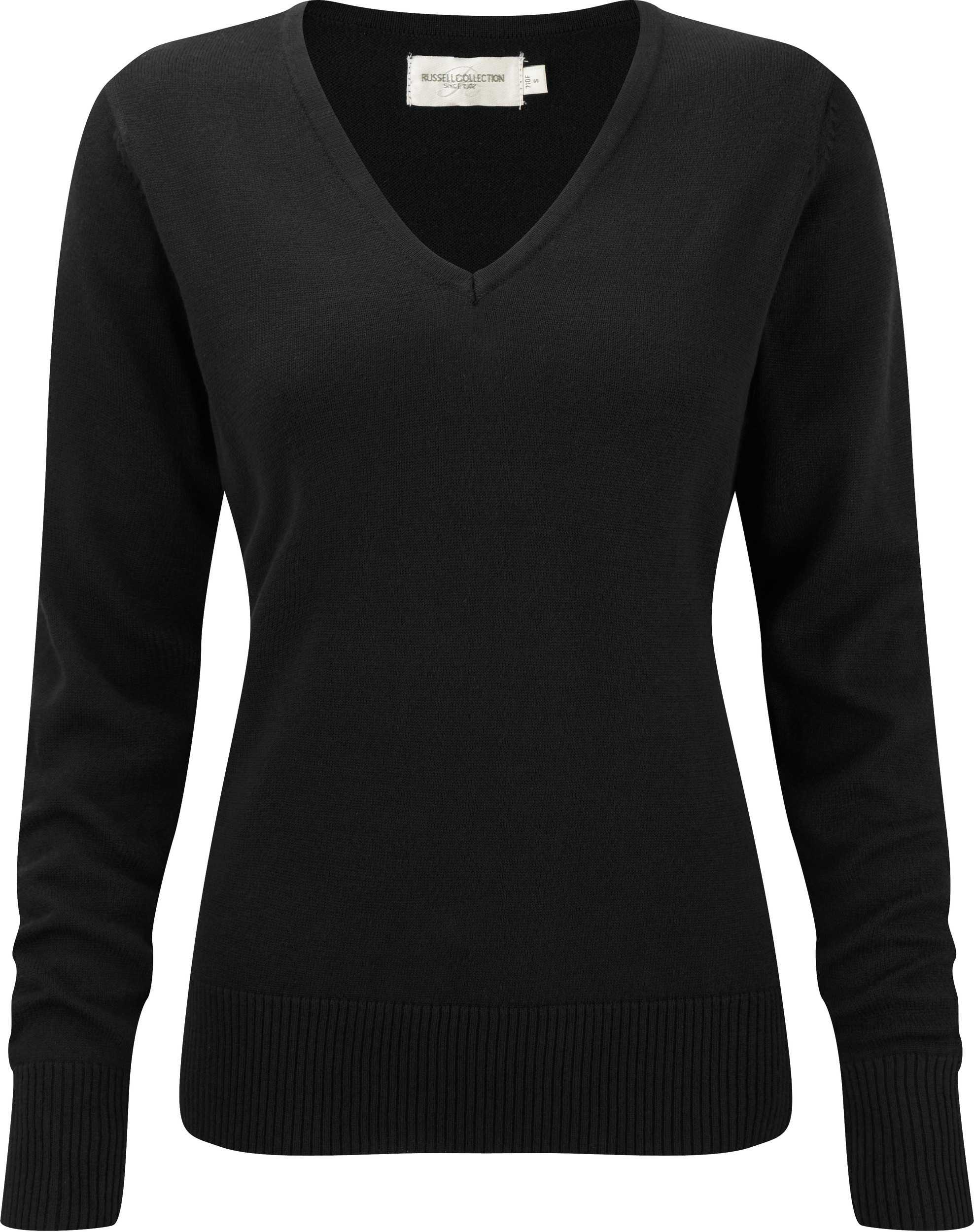 Jersey cuello de pico mujer Black