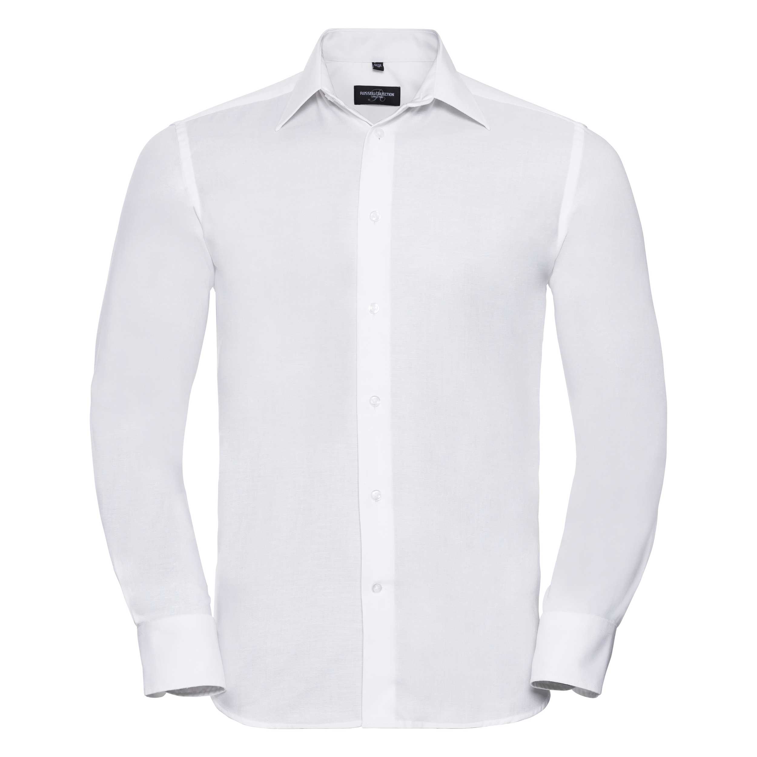 Camisa oxford manga larga White