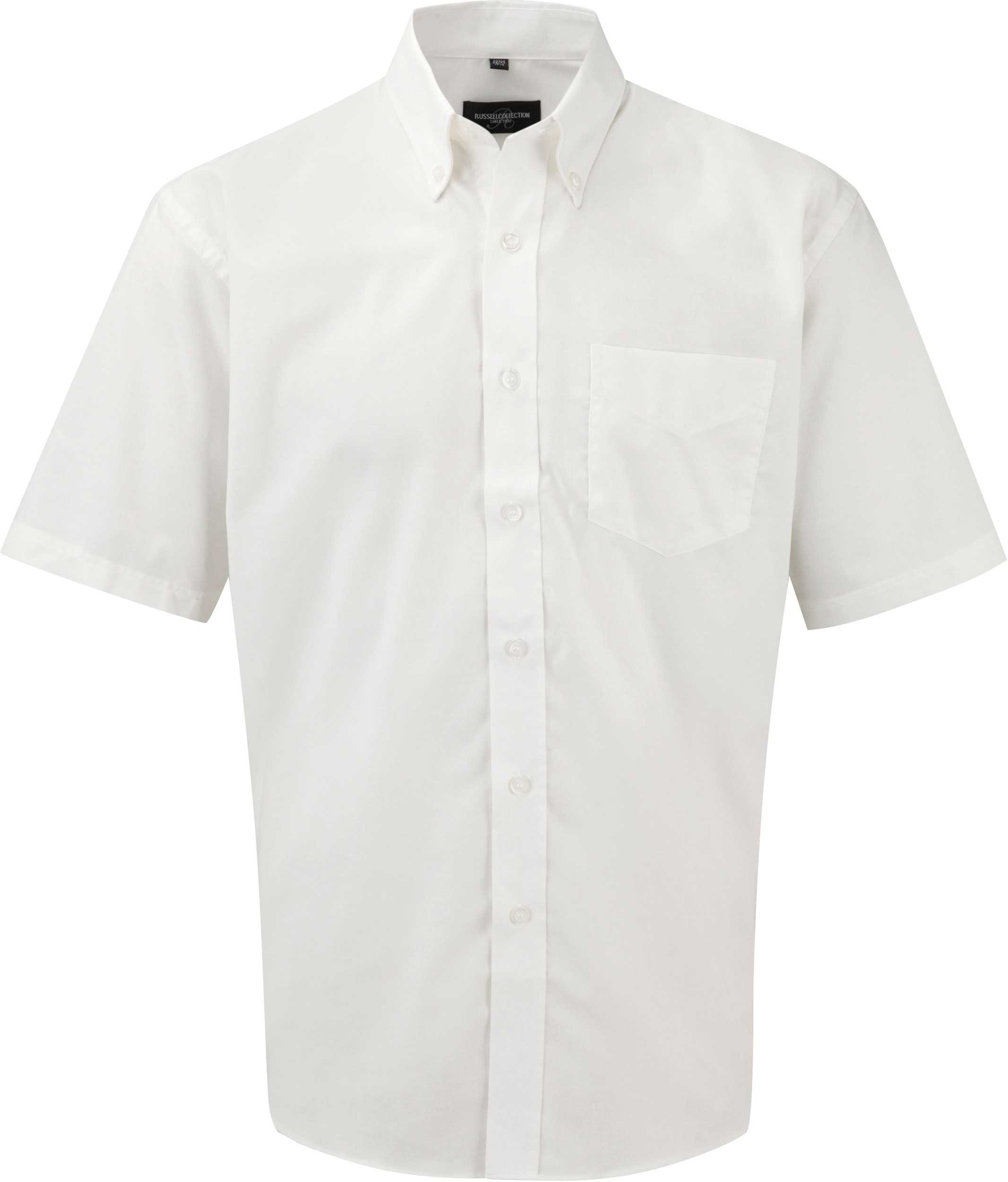 Camisa Oxford manga corta hombre White