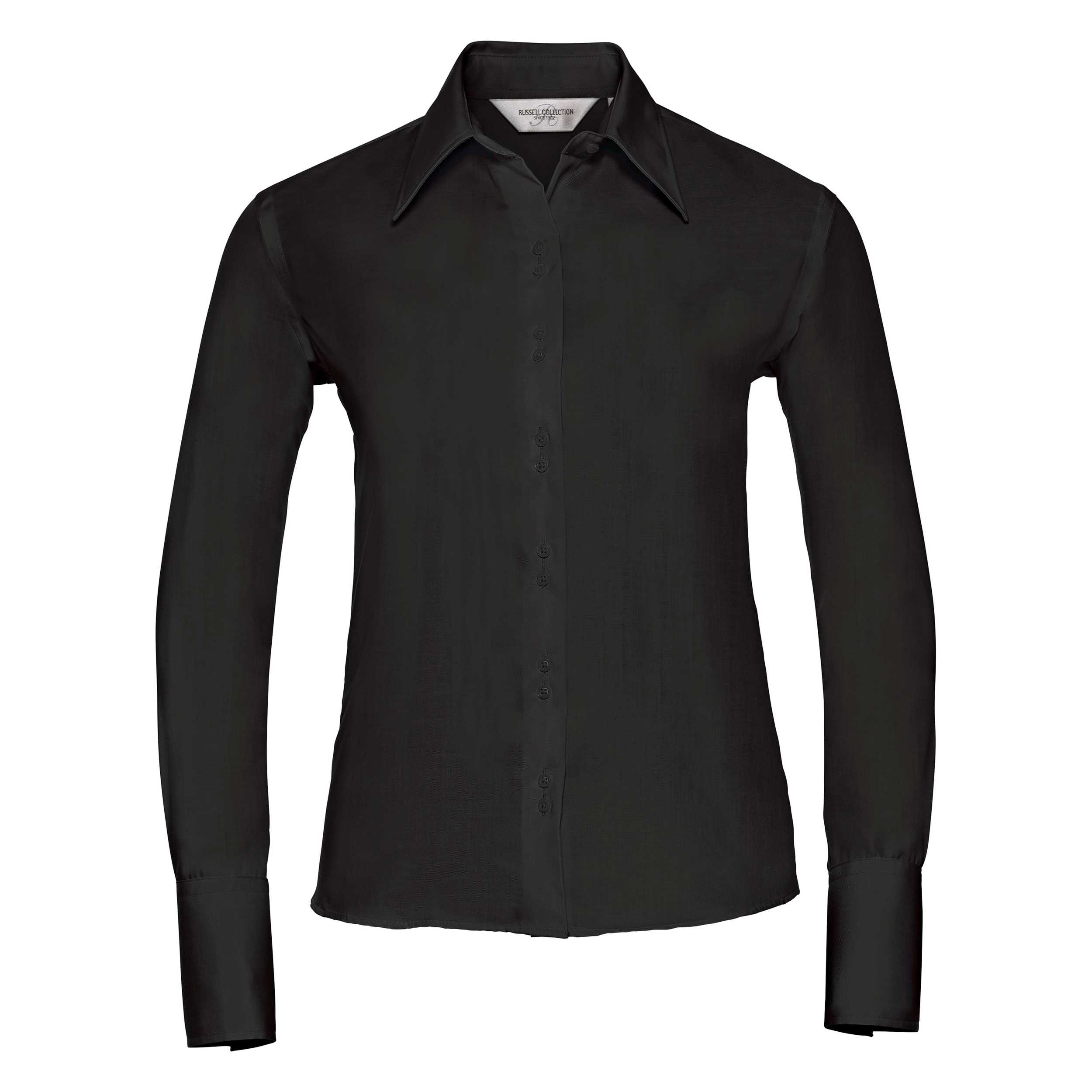 Camisa Non-Iron manga larga mujer Black