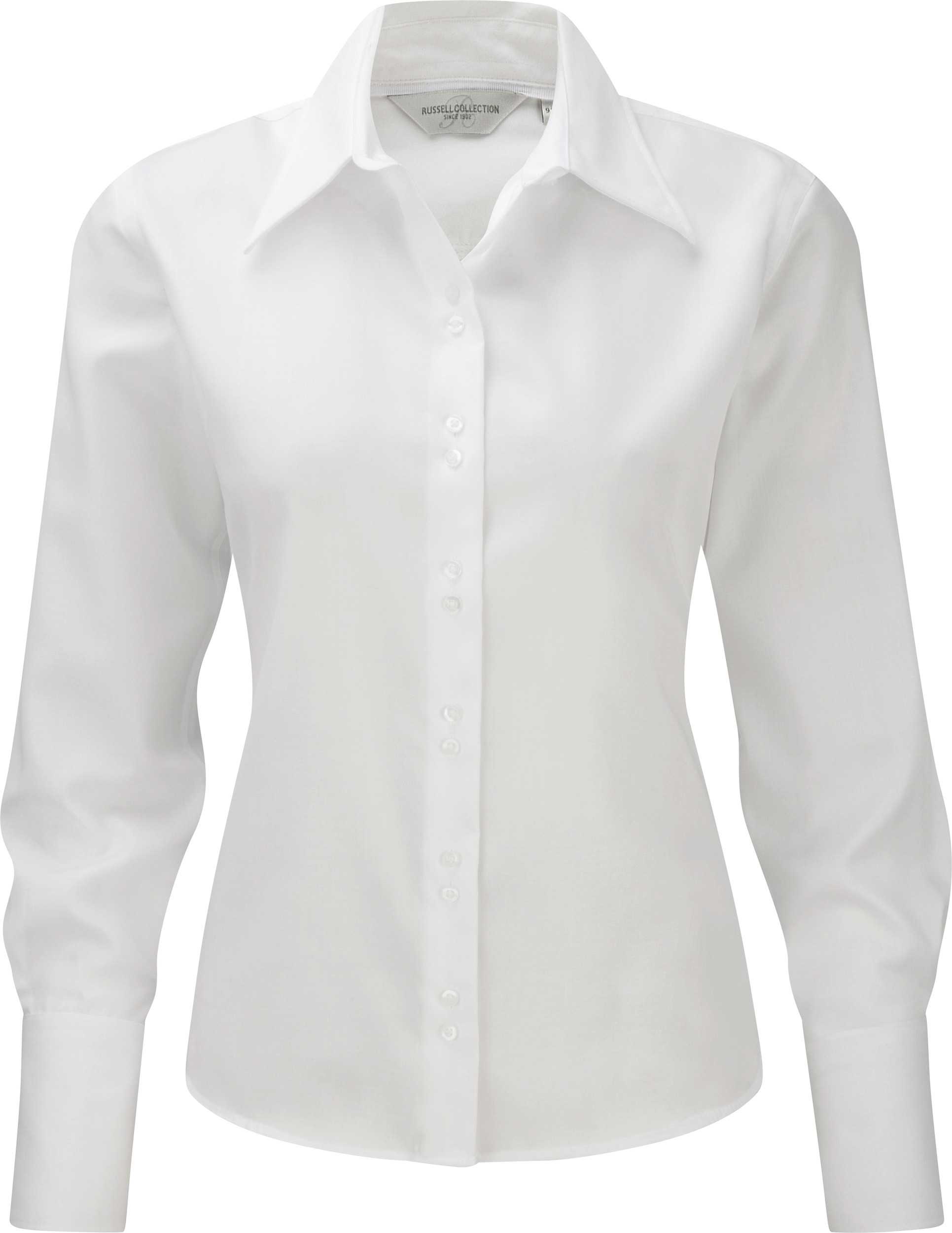 Camisa Non-Iron manga larga mujer White