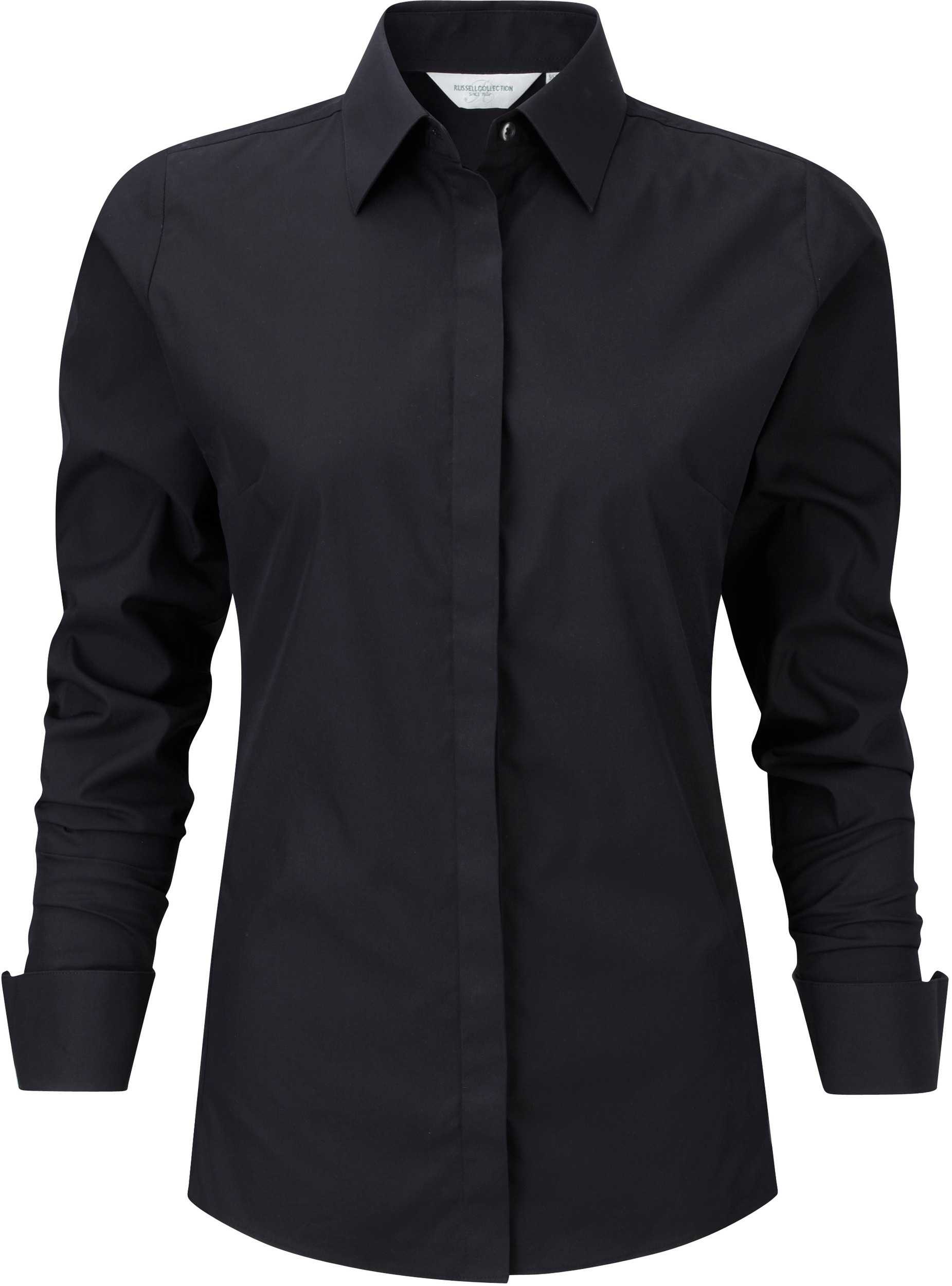Camisa Ultimate Stretch manga larga mujer Black