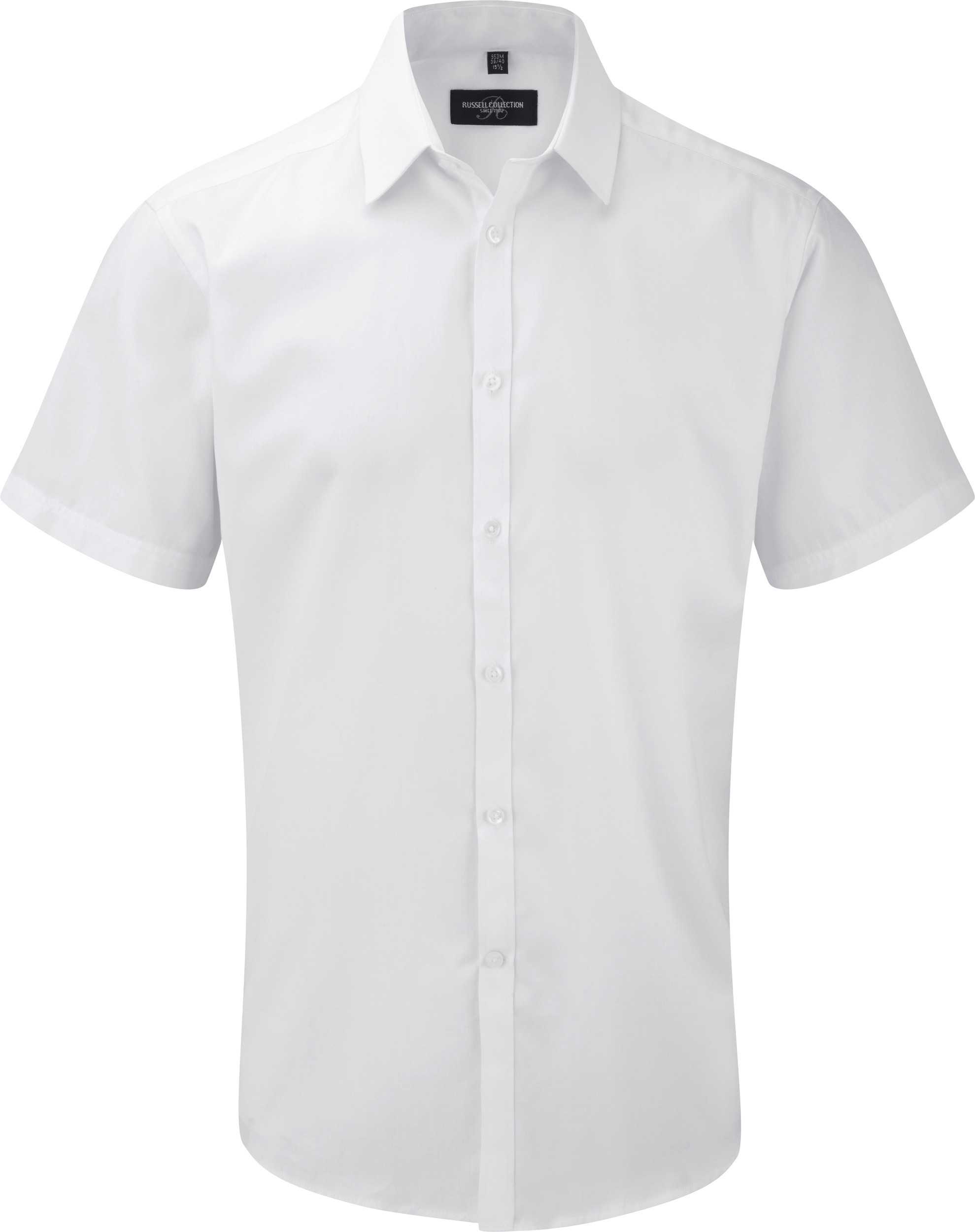 Camisa Espiga manga corta hombre White