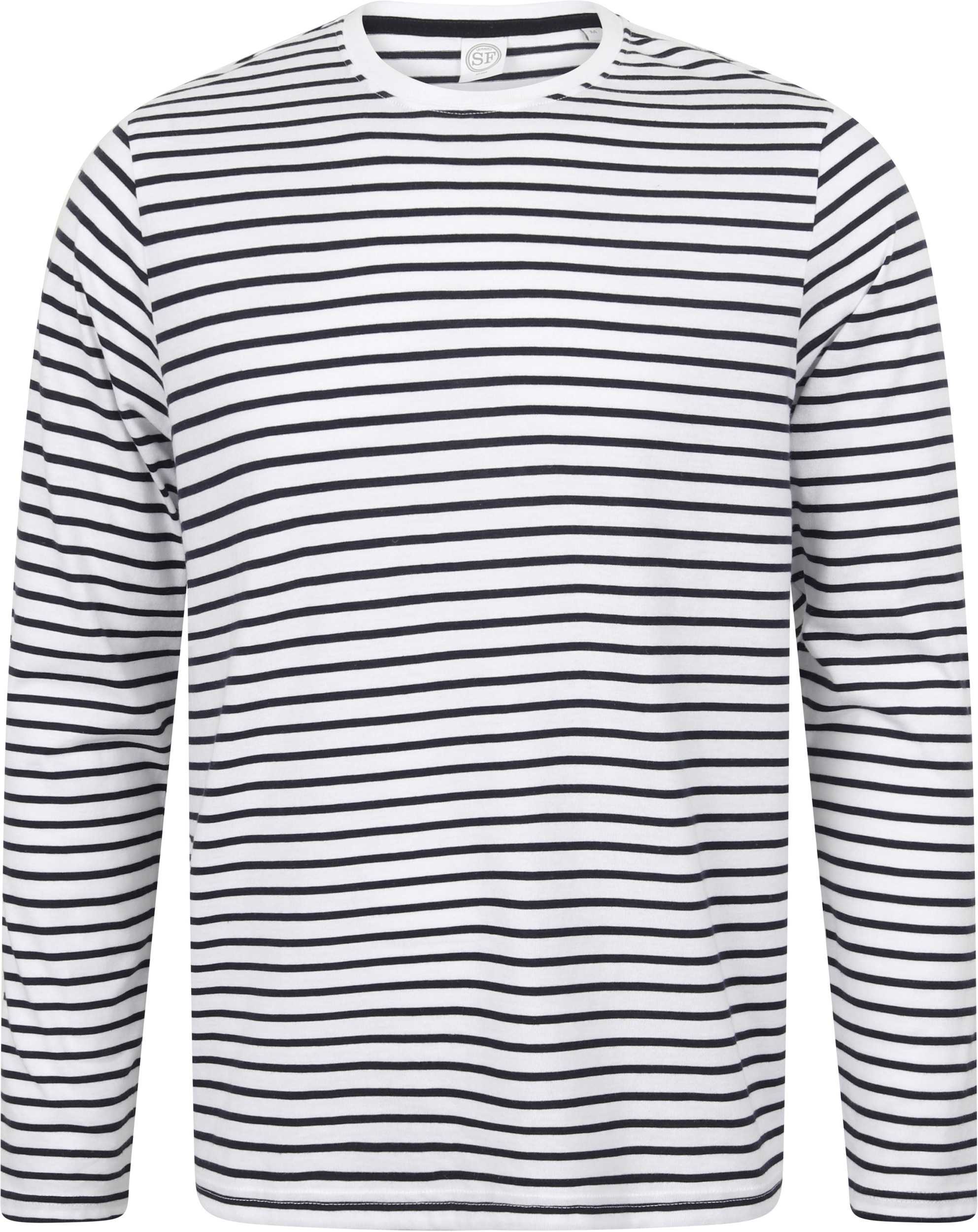 Camiseta A Rayas manga larga White / Oxford Navy