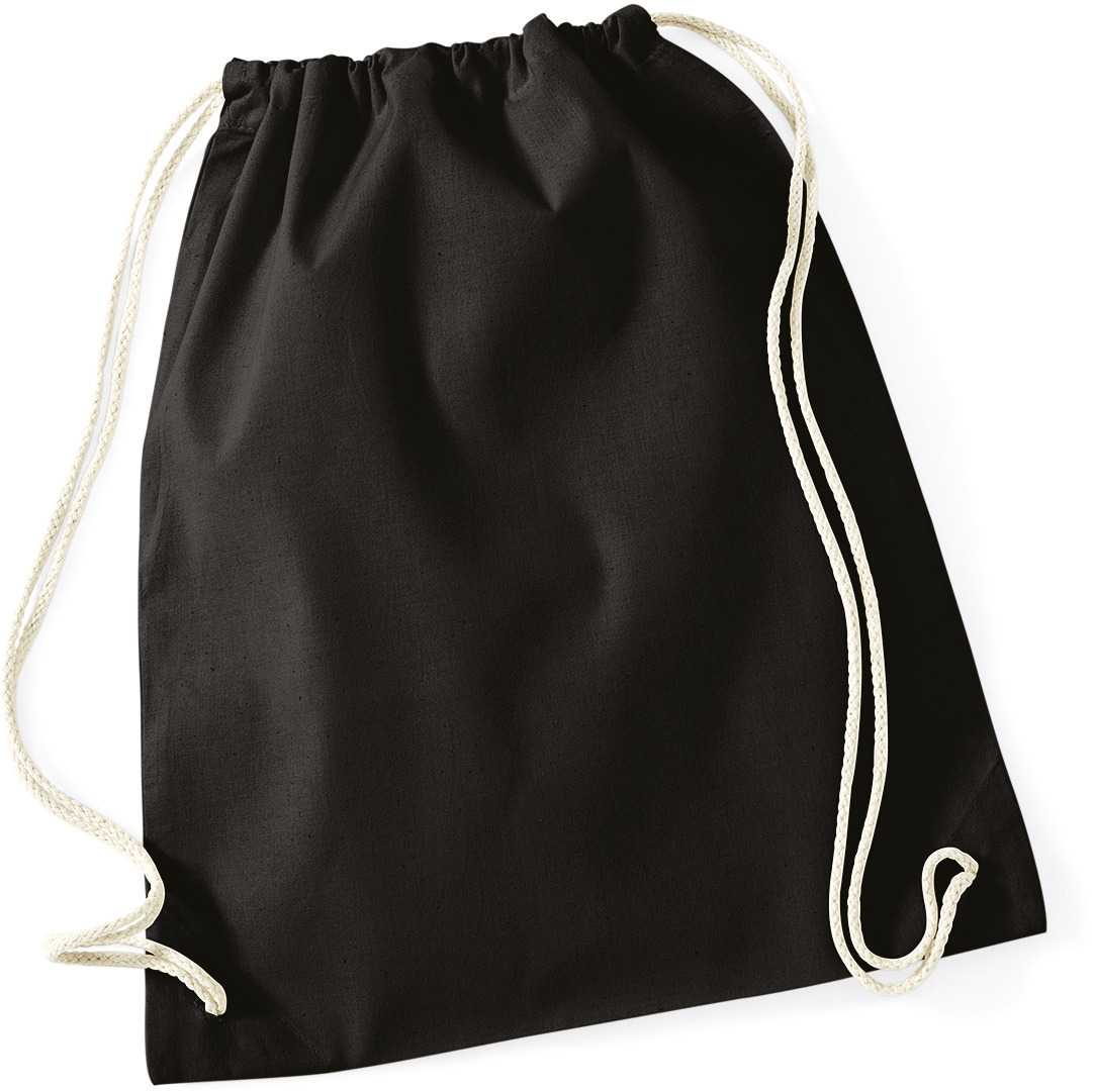 Bolsa gimnasio de algodón Black