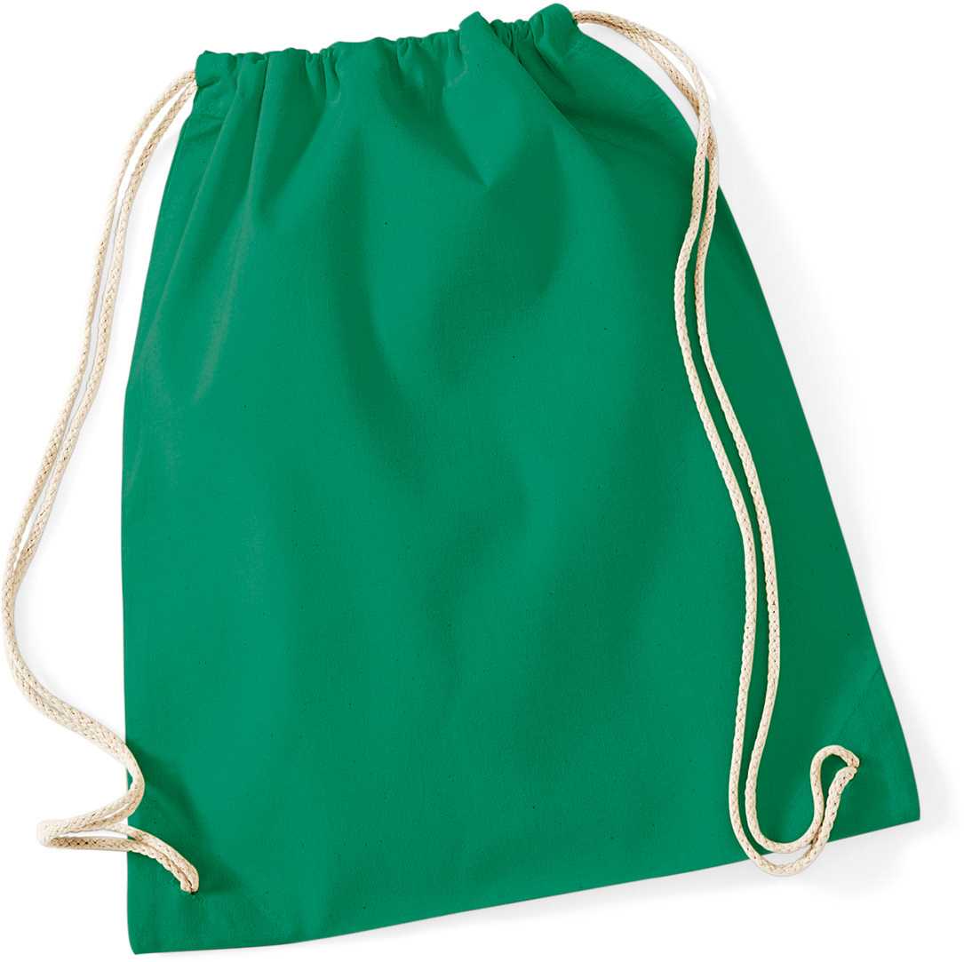 Bolsa gimnasio de algodón Kelly Green