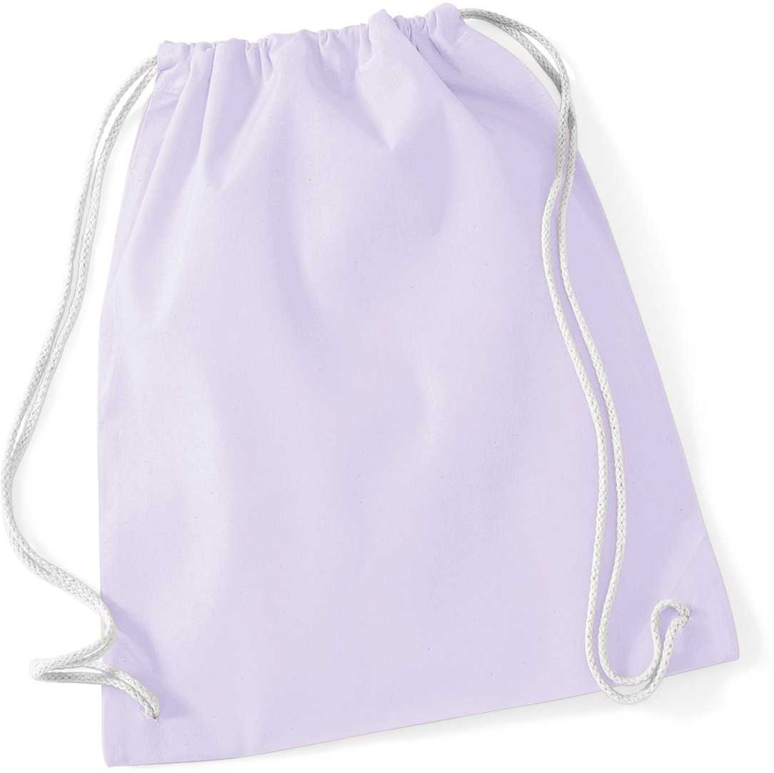 Bolsa gimnasio de algodón Lavender / White