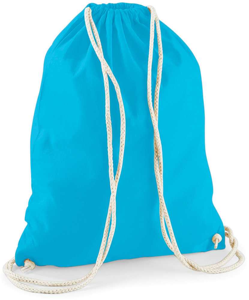 Bolsa gimnasio de algodón Surf Blue