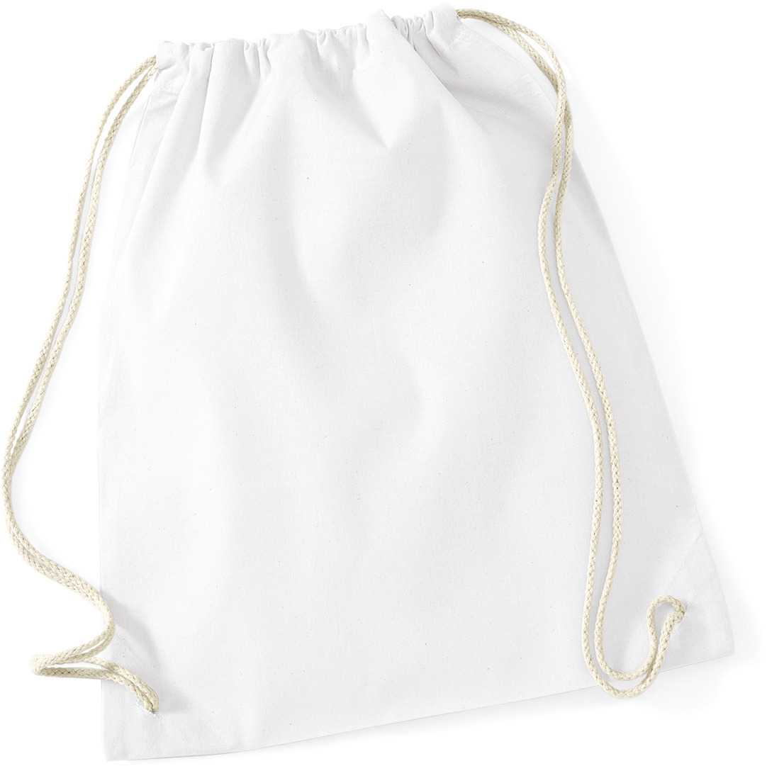 Bolsa gimnasio de algodón White