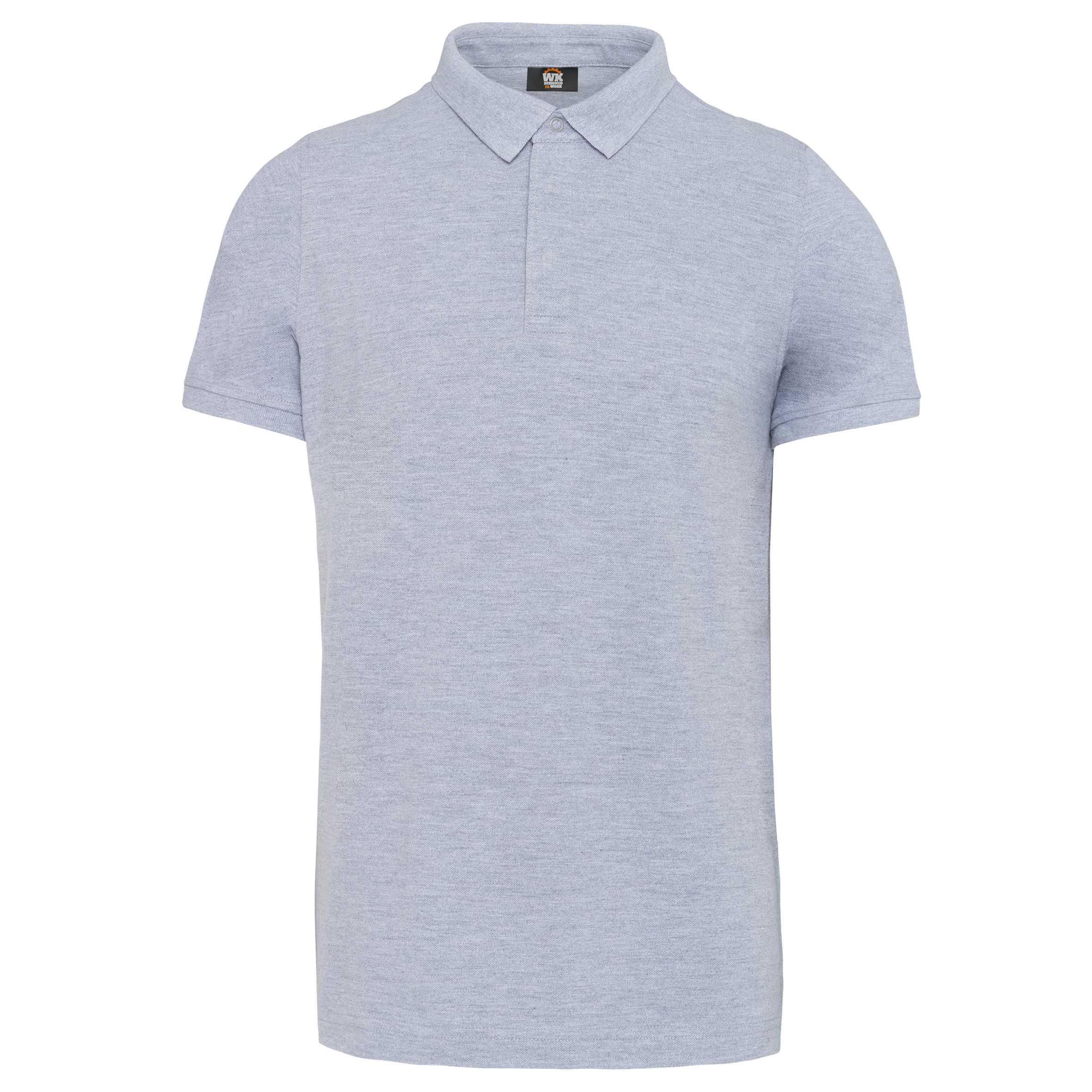 Polo con botones a presión y manga corta Oxford Grey