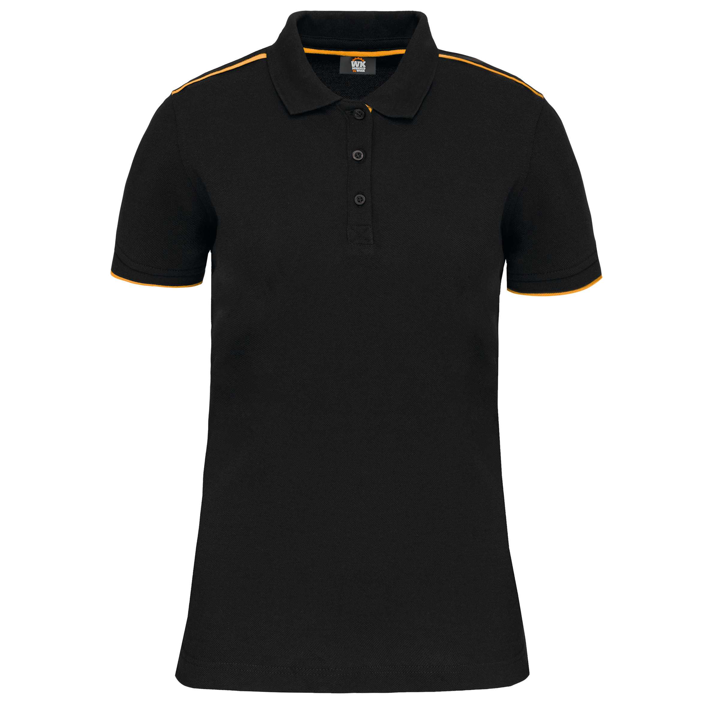 Polo Day To Day contrastado mujer Black / Yellow