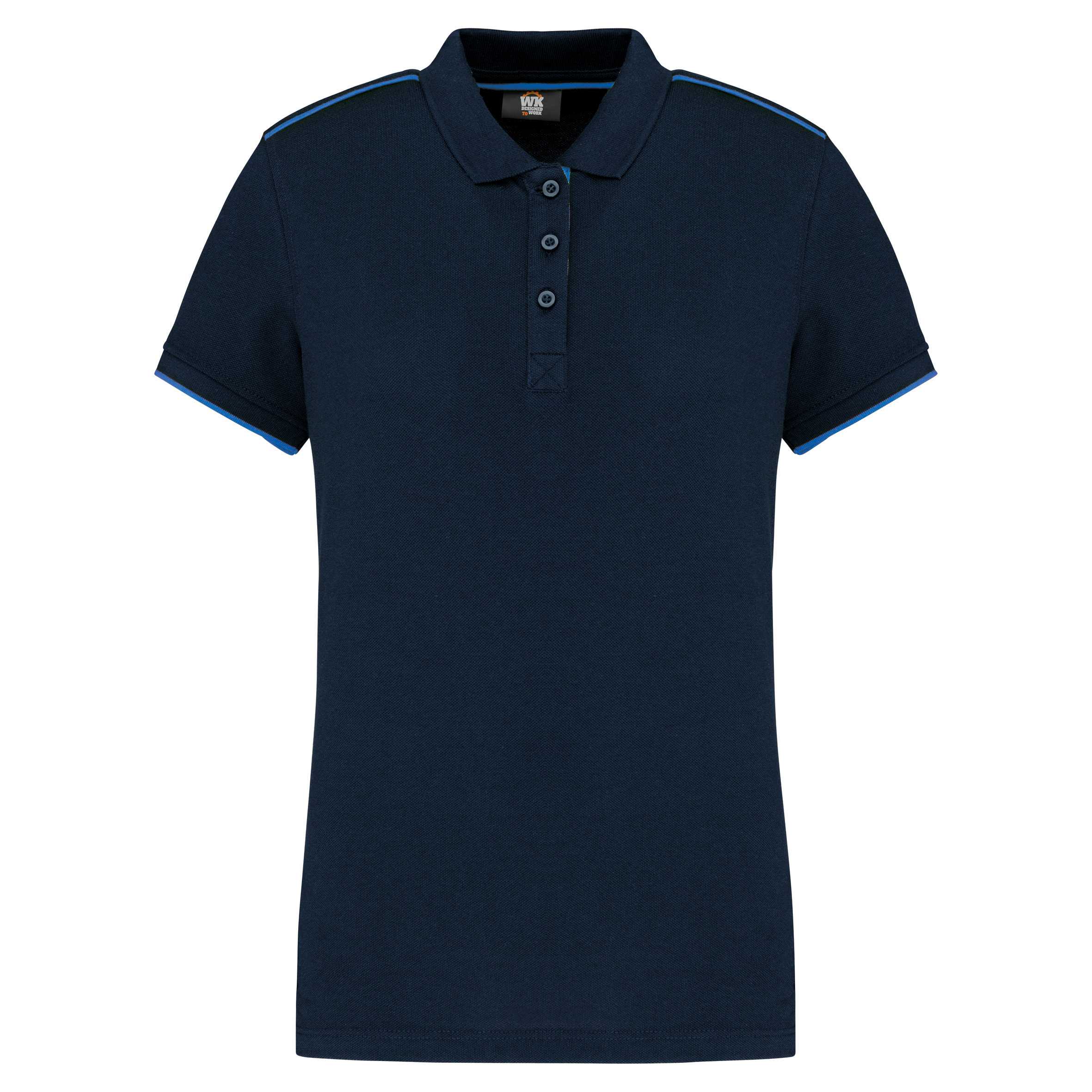Polo Day To Day contrastado mujer Navy / Light Royal Blue