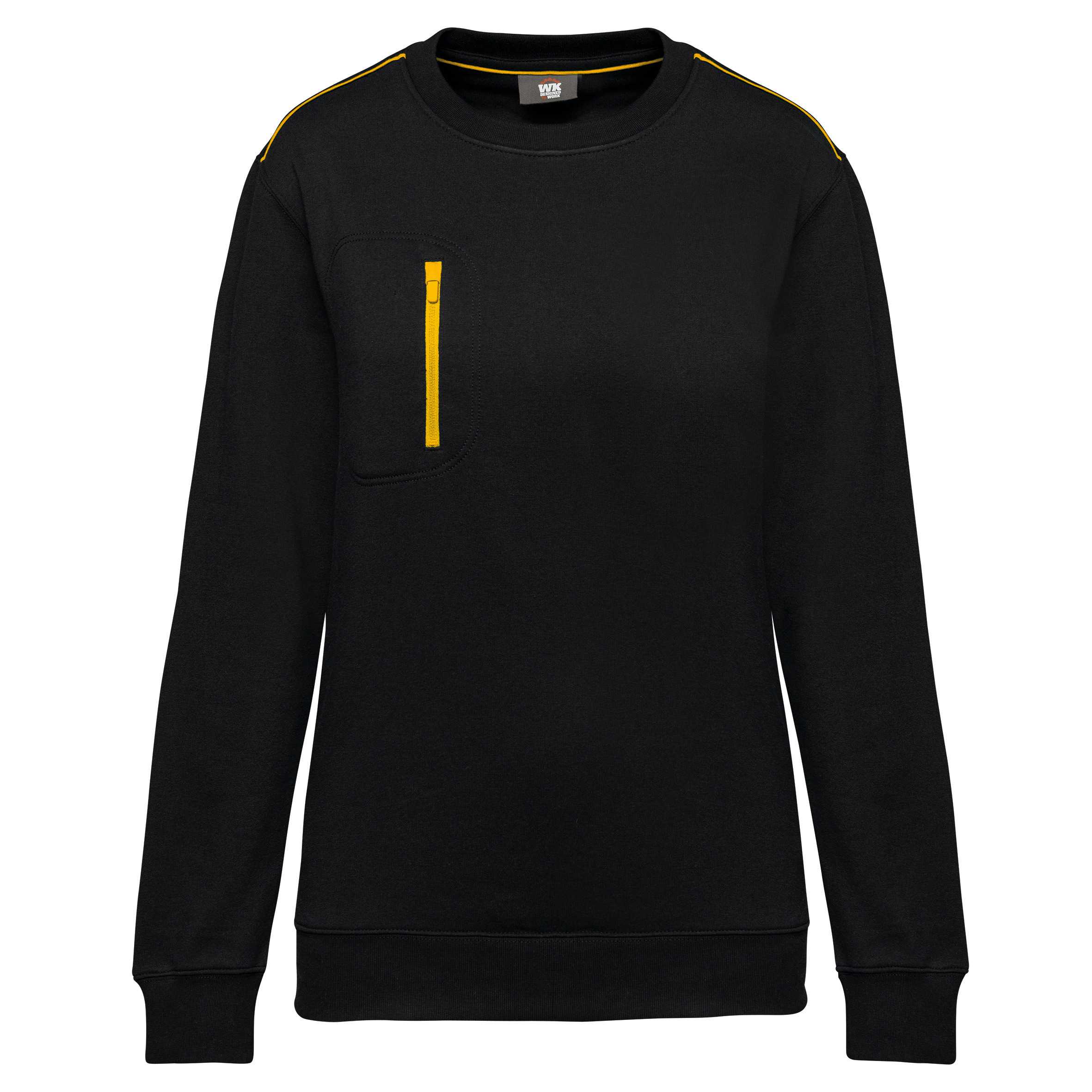 Sudadera Day To Day con bolsillo a zip contraste - Unisex Black / Yellow