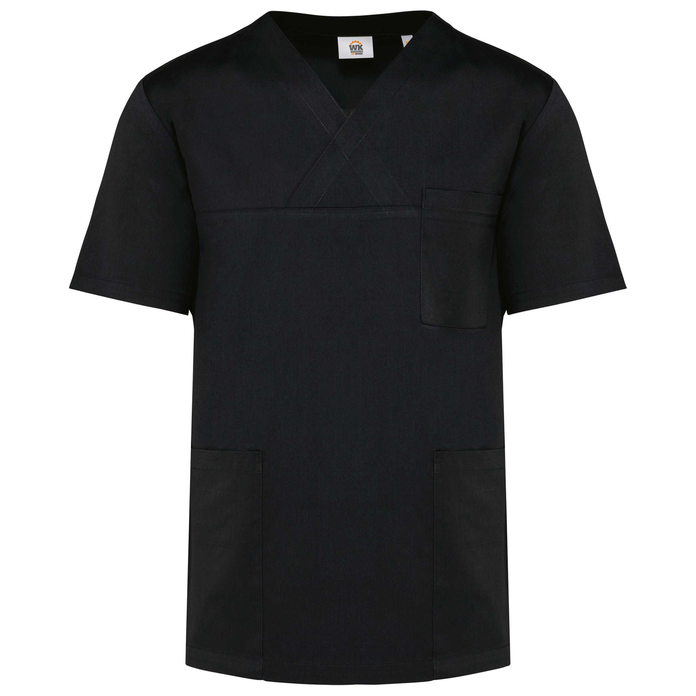 Casaca polialgodón manga corta – Unisex Black