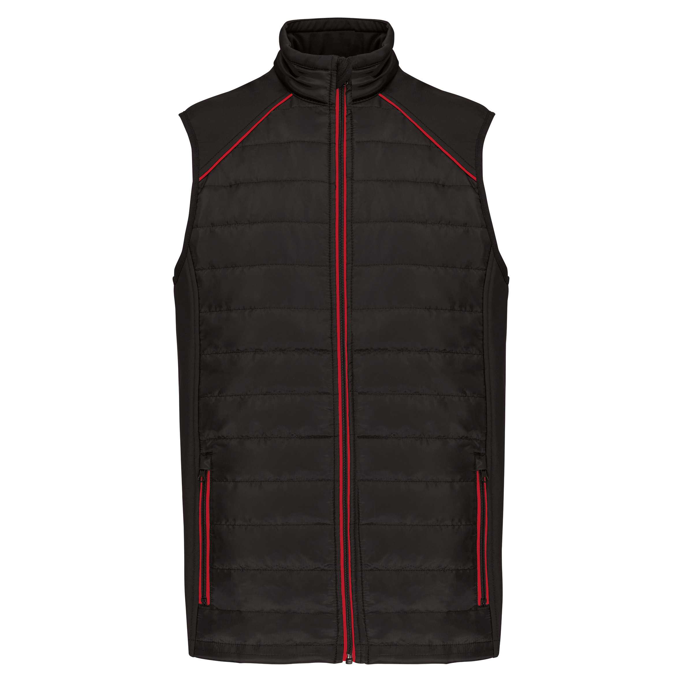 Chaleco Day To Day bimaterial - Unisex Black / Red