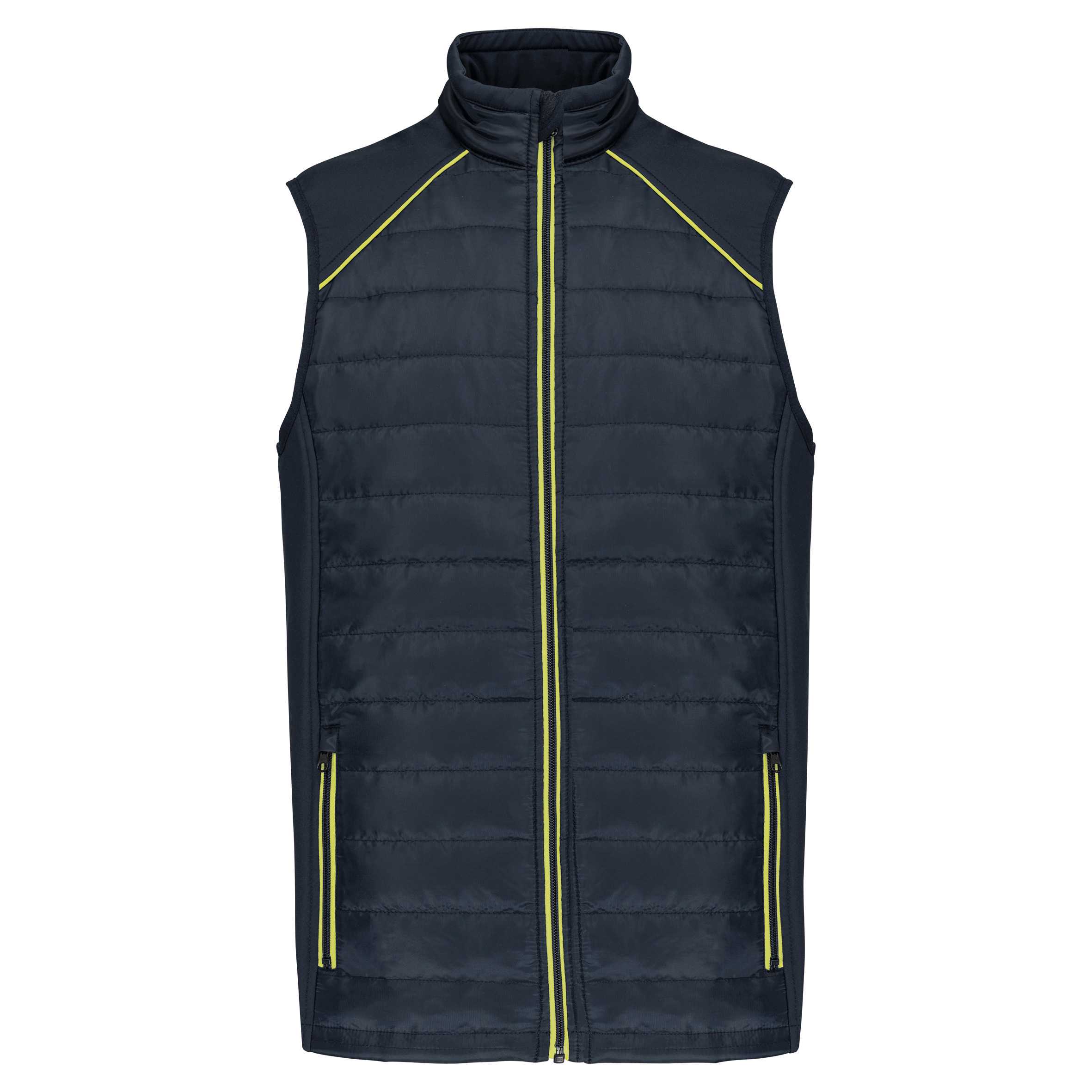 Chaleco Day To Day bimaterial - Unisex Navy / Fluorescent Yellow