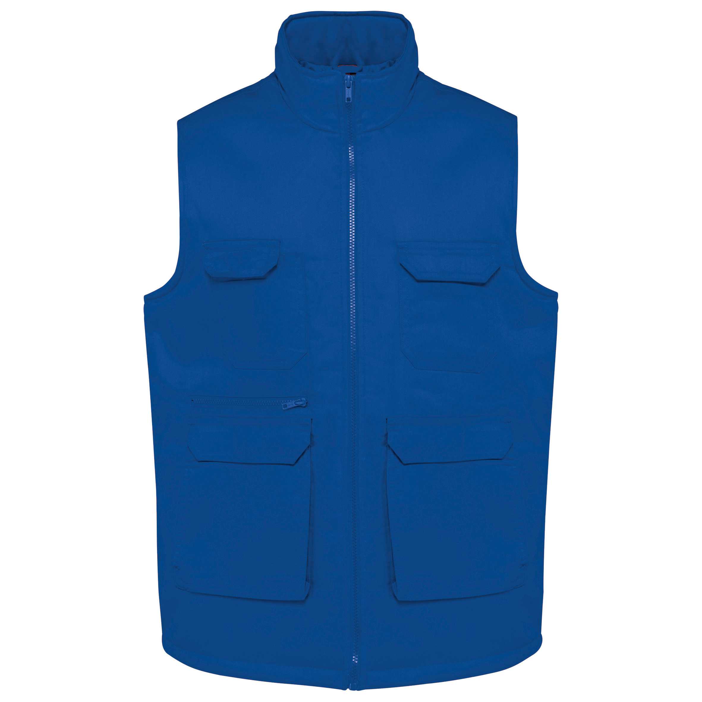 Chaleco polialgodón multibolsillos acolchado - Unisex Royal Blue