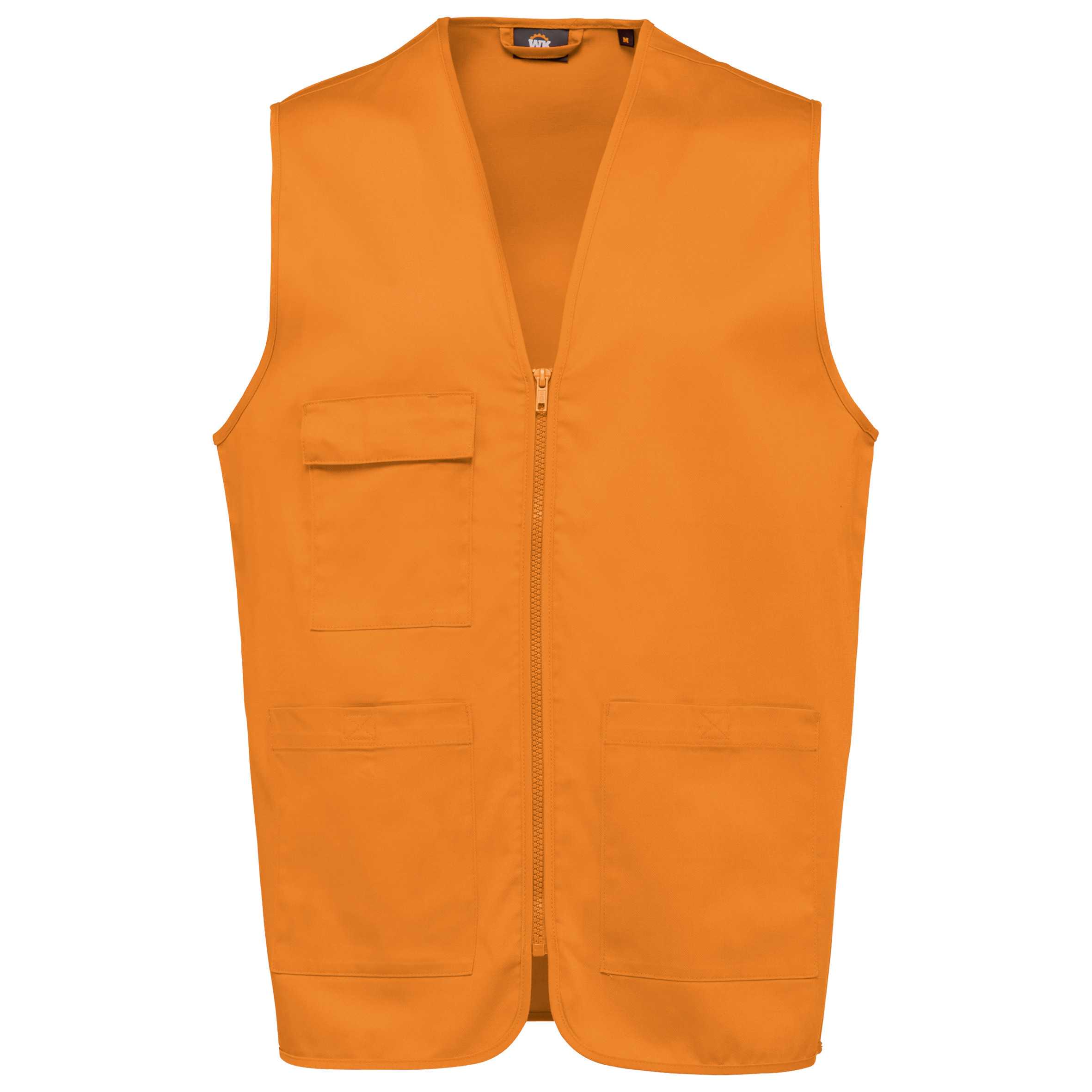 Chaleco polialgodón multibolsillos - Unisex Orange