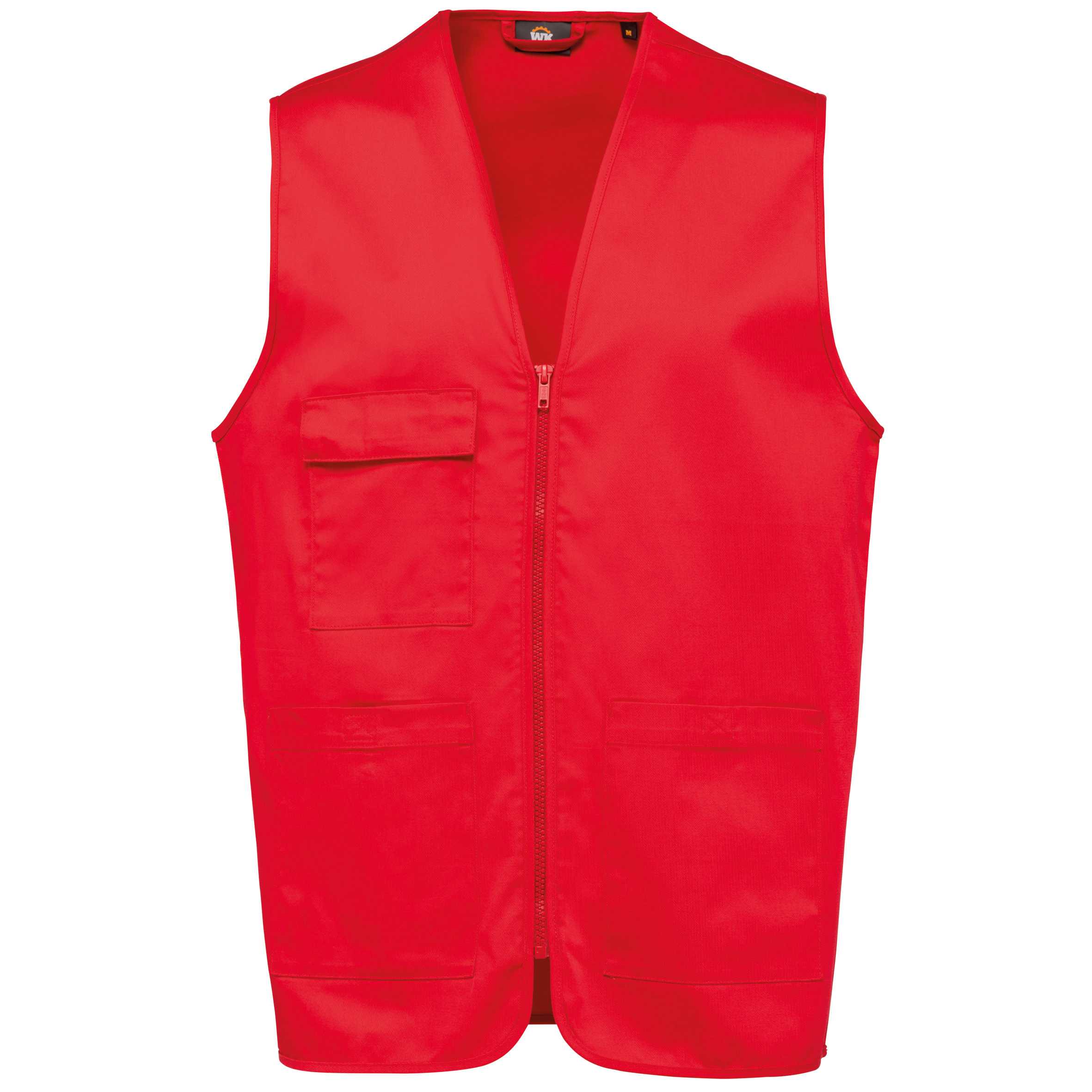 Chaleco polialgodón multibolsillos - Unisex Red