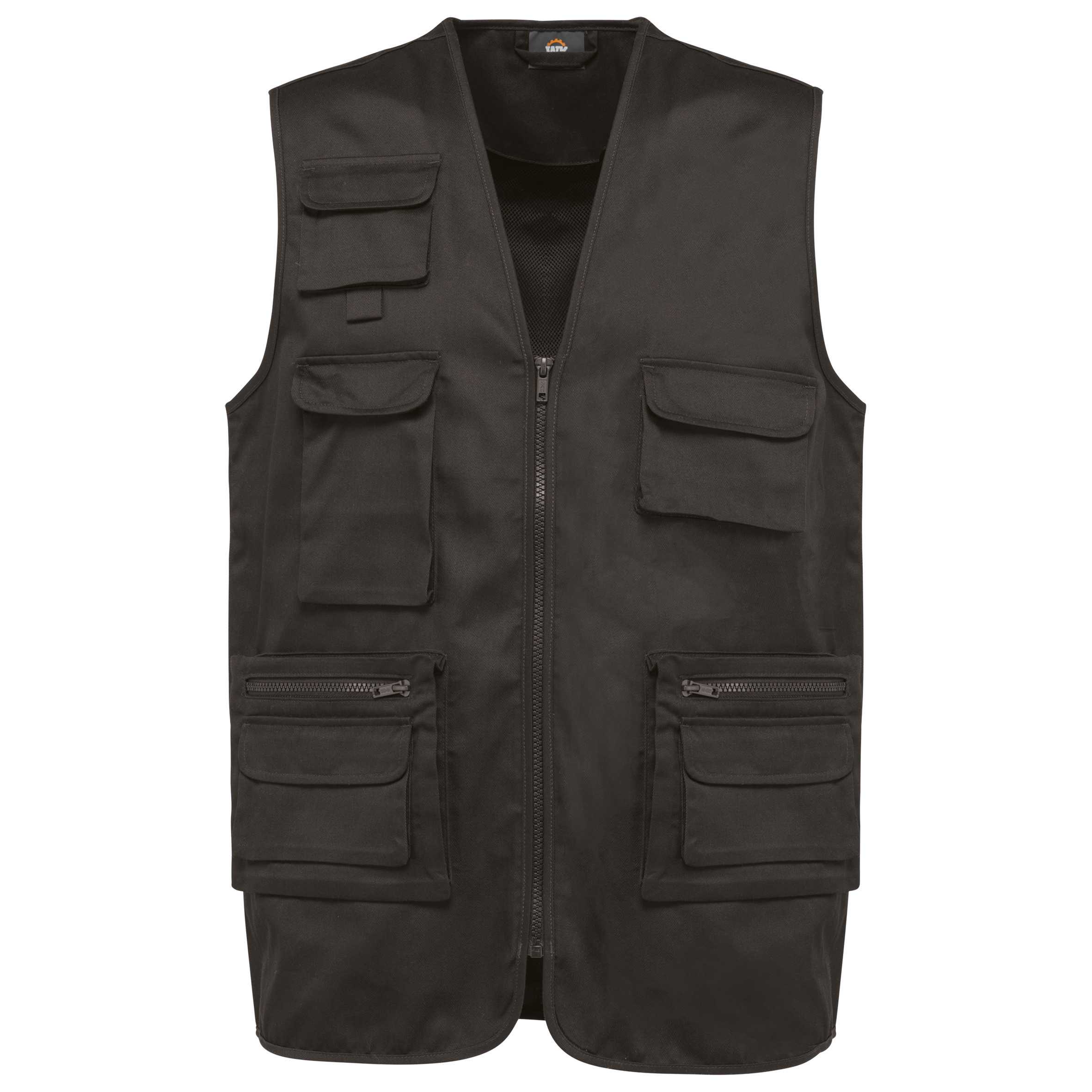 Chaleco polialgodón multibolsillos con forro  - Unisex Dark Grey