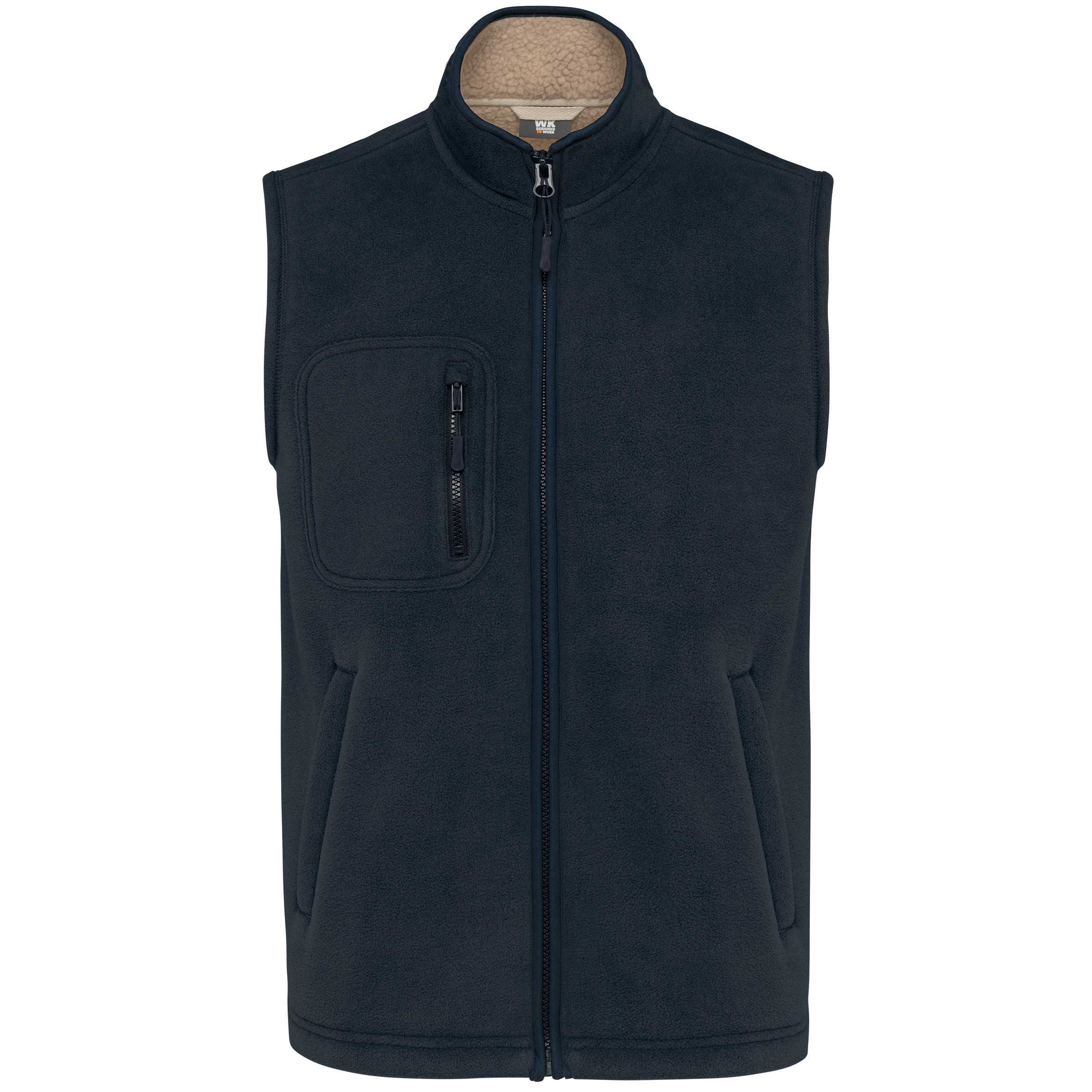 Chaleco polar con interior de sherpa unisex Navy