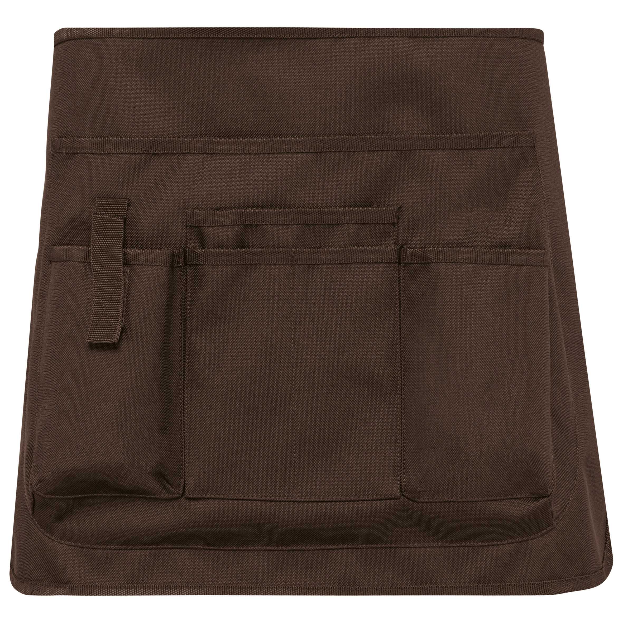 Delantal corto ecorresponsable para jardinería - Unisex Chocolate