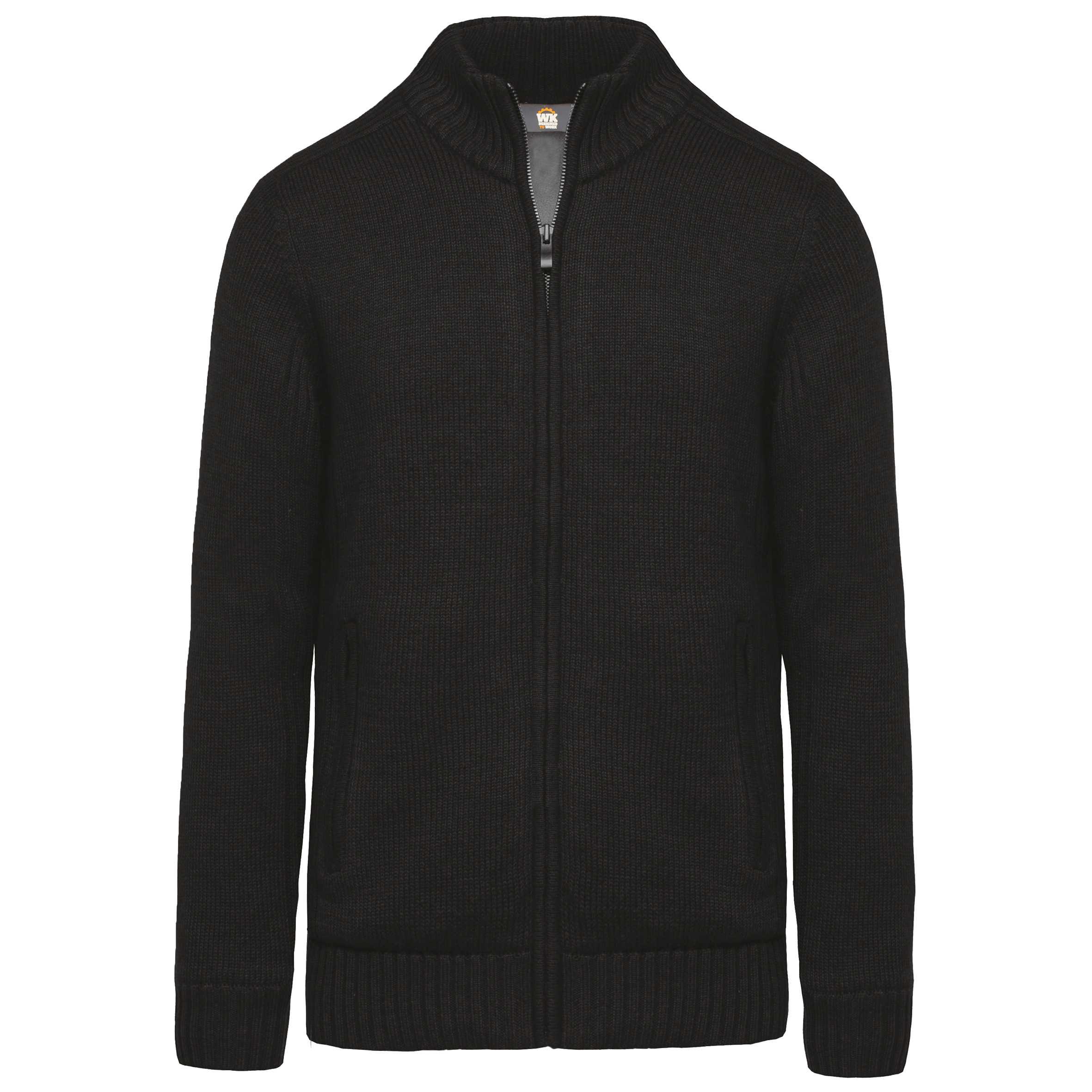 Cárdigan con forro polar hombre Black
