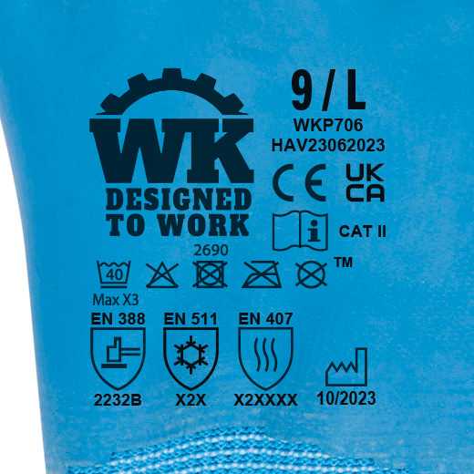 Guantes de protección contra el frío Aqua Blue