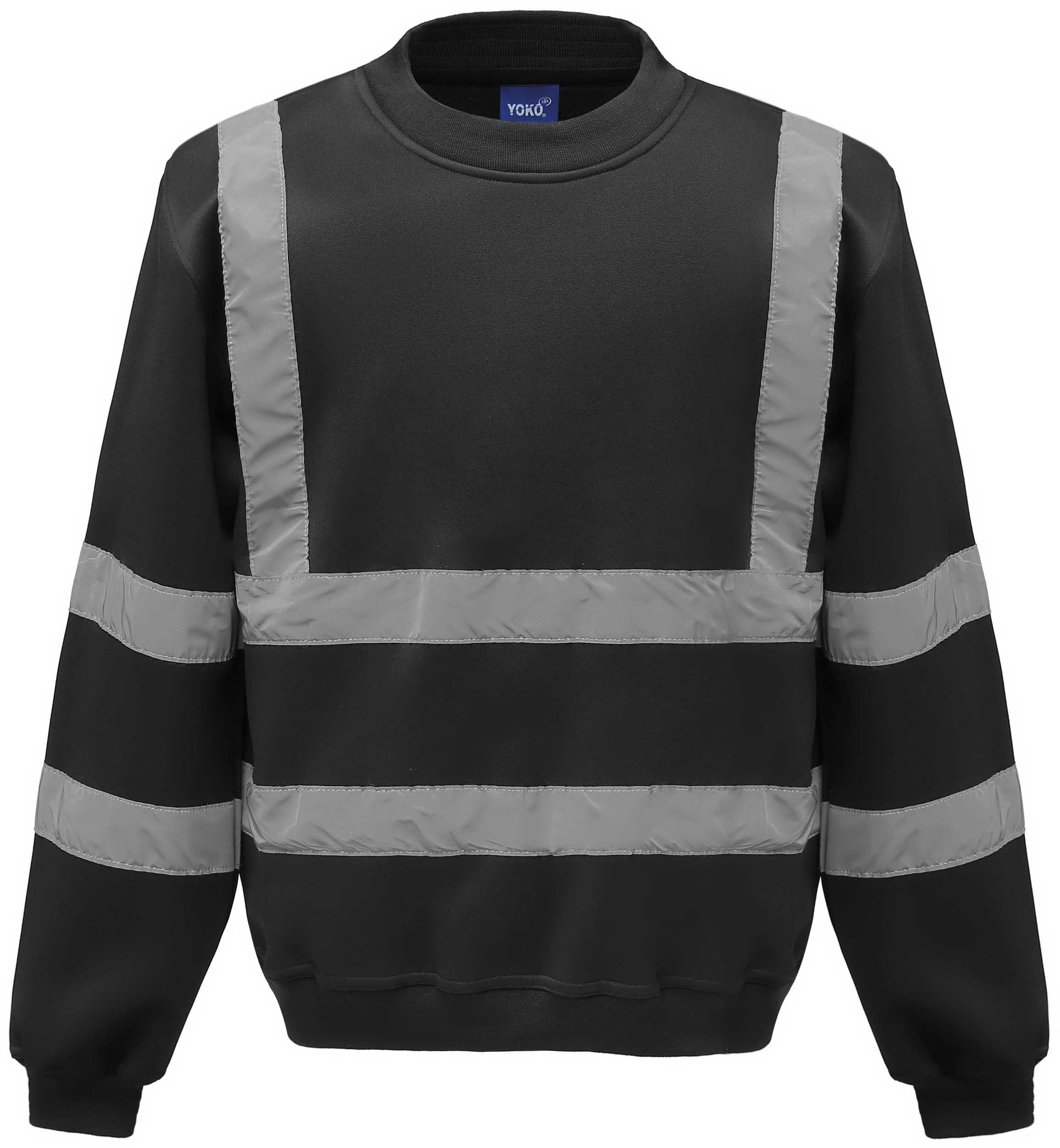 Sudadera alta visibilidad cuello redondo Black