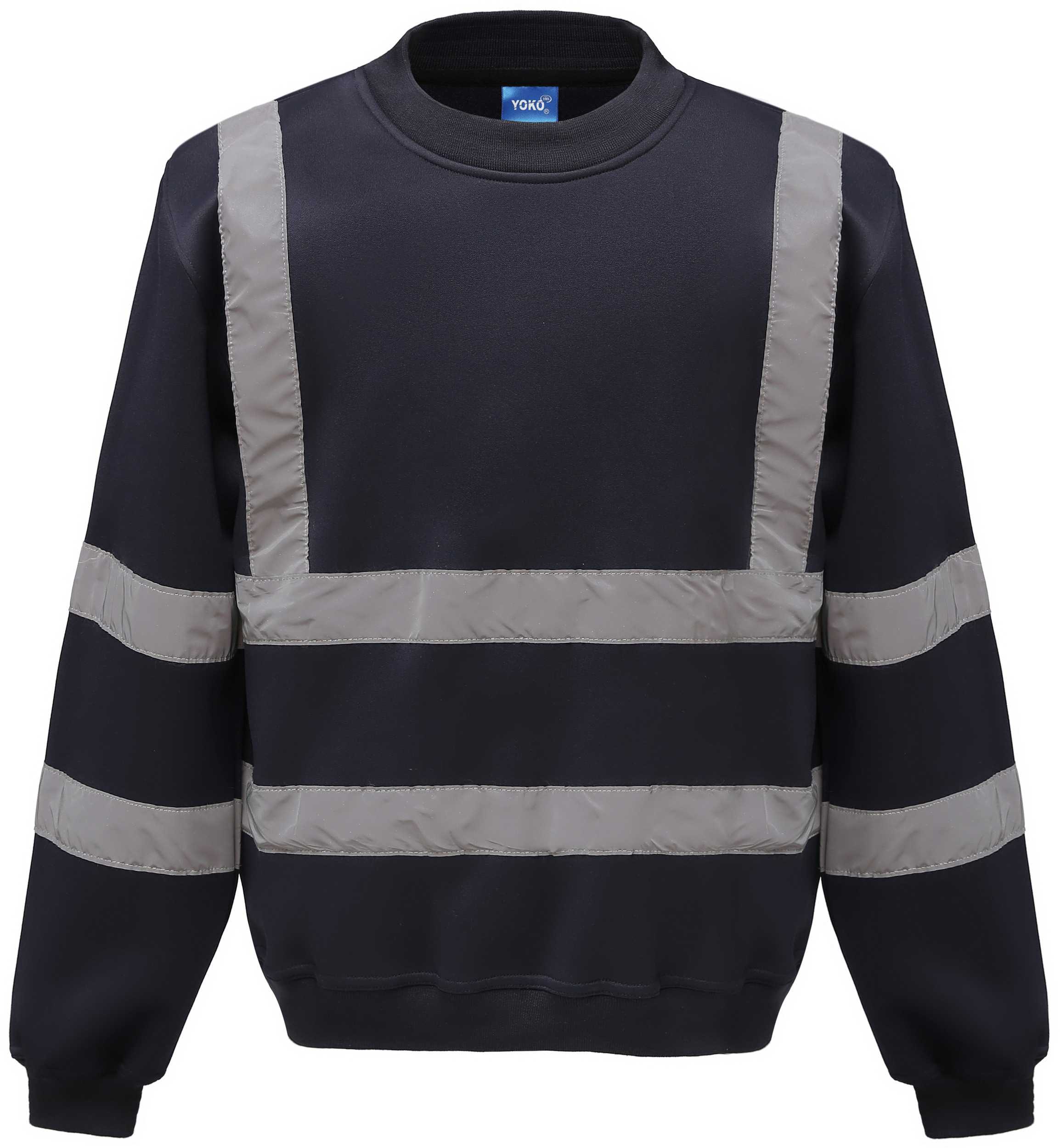 Sudadera alta visibilidad cuello redondo Navy
