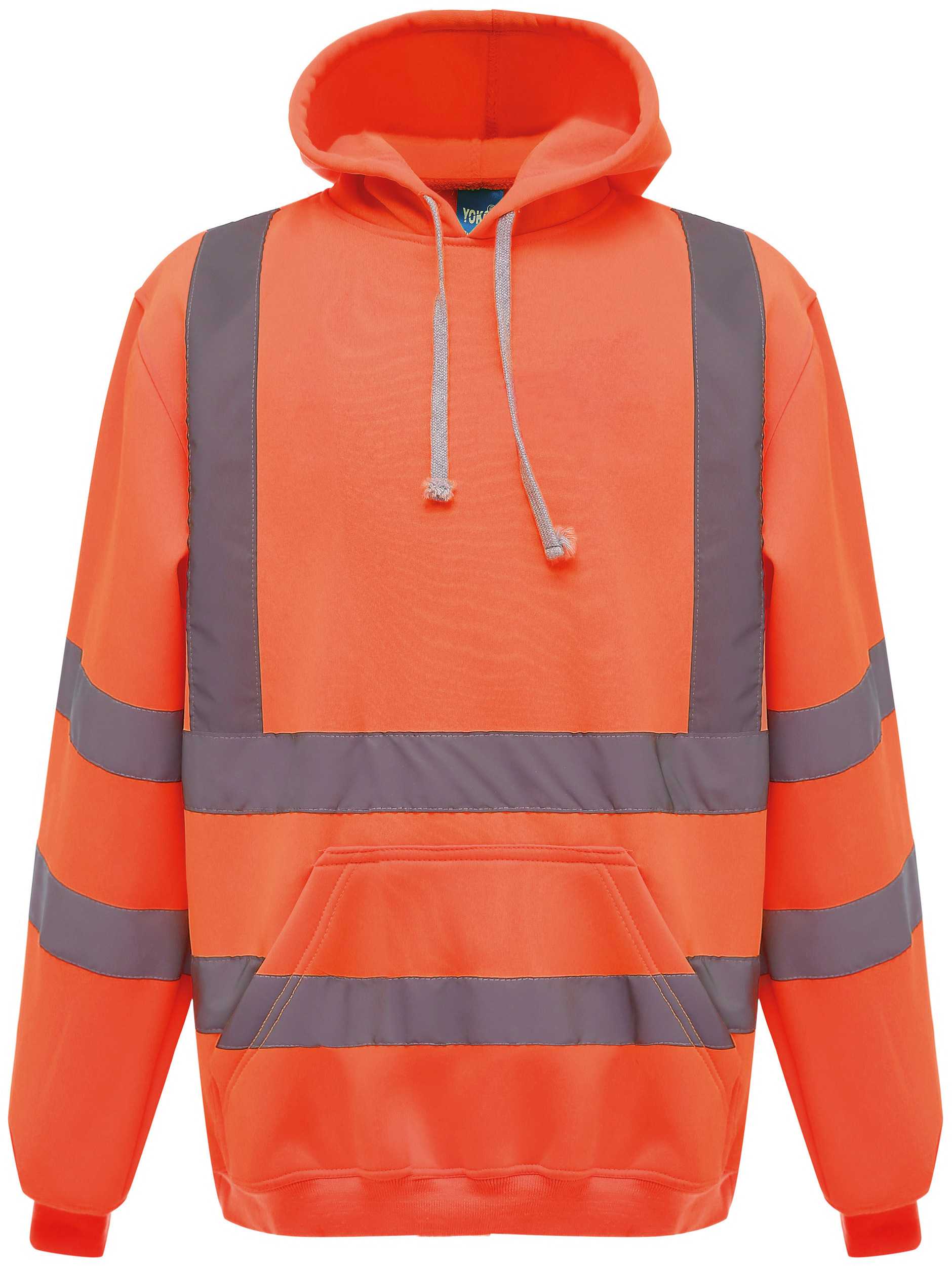 Sudadera alta visibilidad capucha Hi Vis Orange