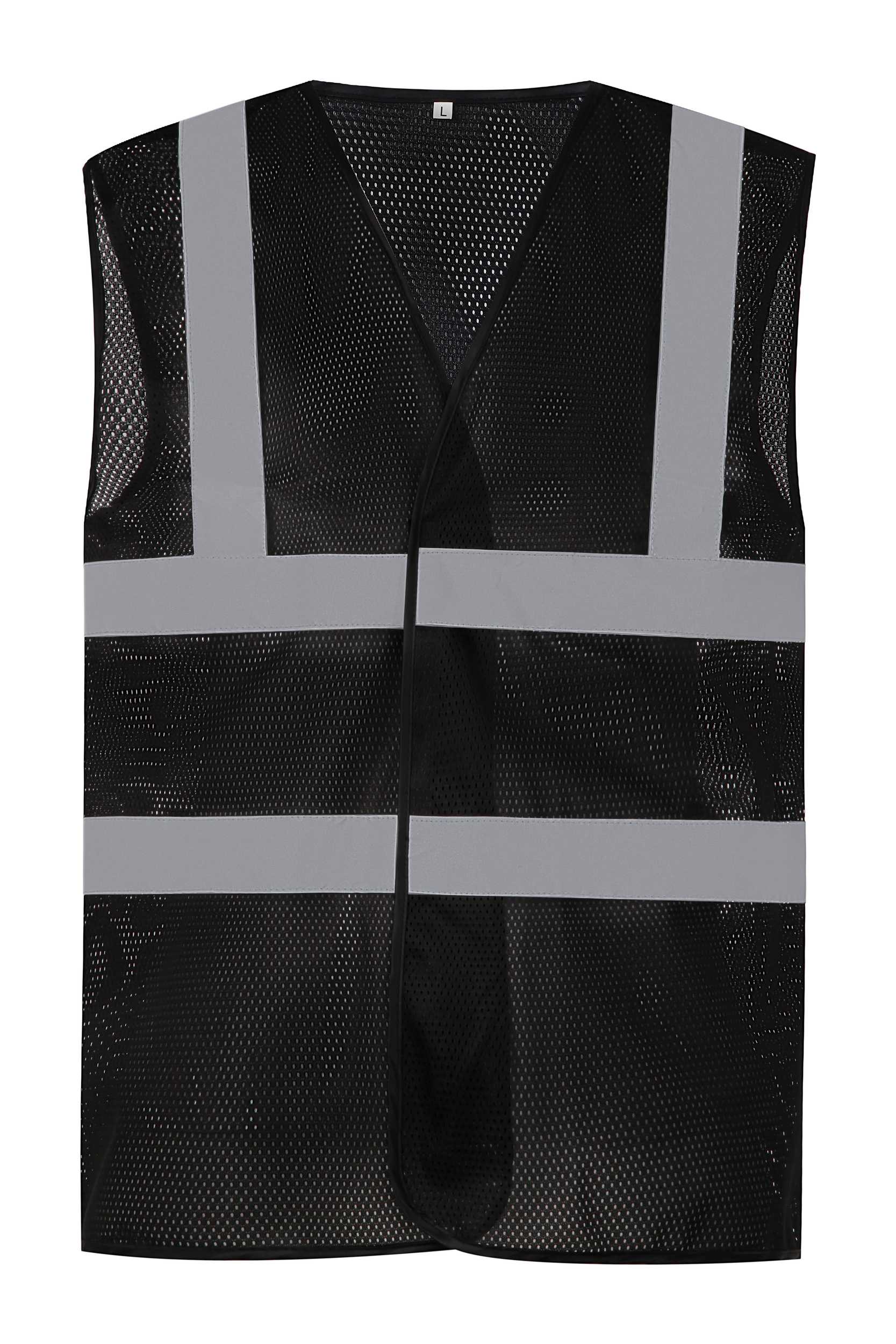 Chaleco alta visibilidad con malla reciclada entallada Black