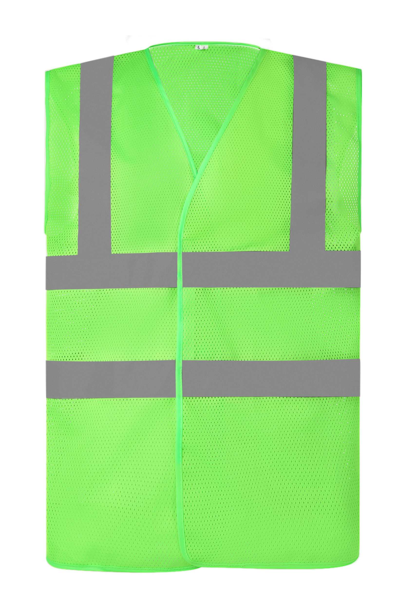 Chaleco alta visibilidad con malla reciclada entallada Lime