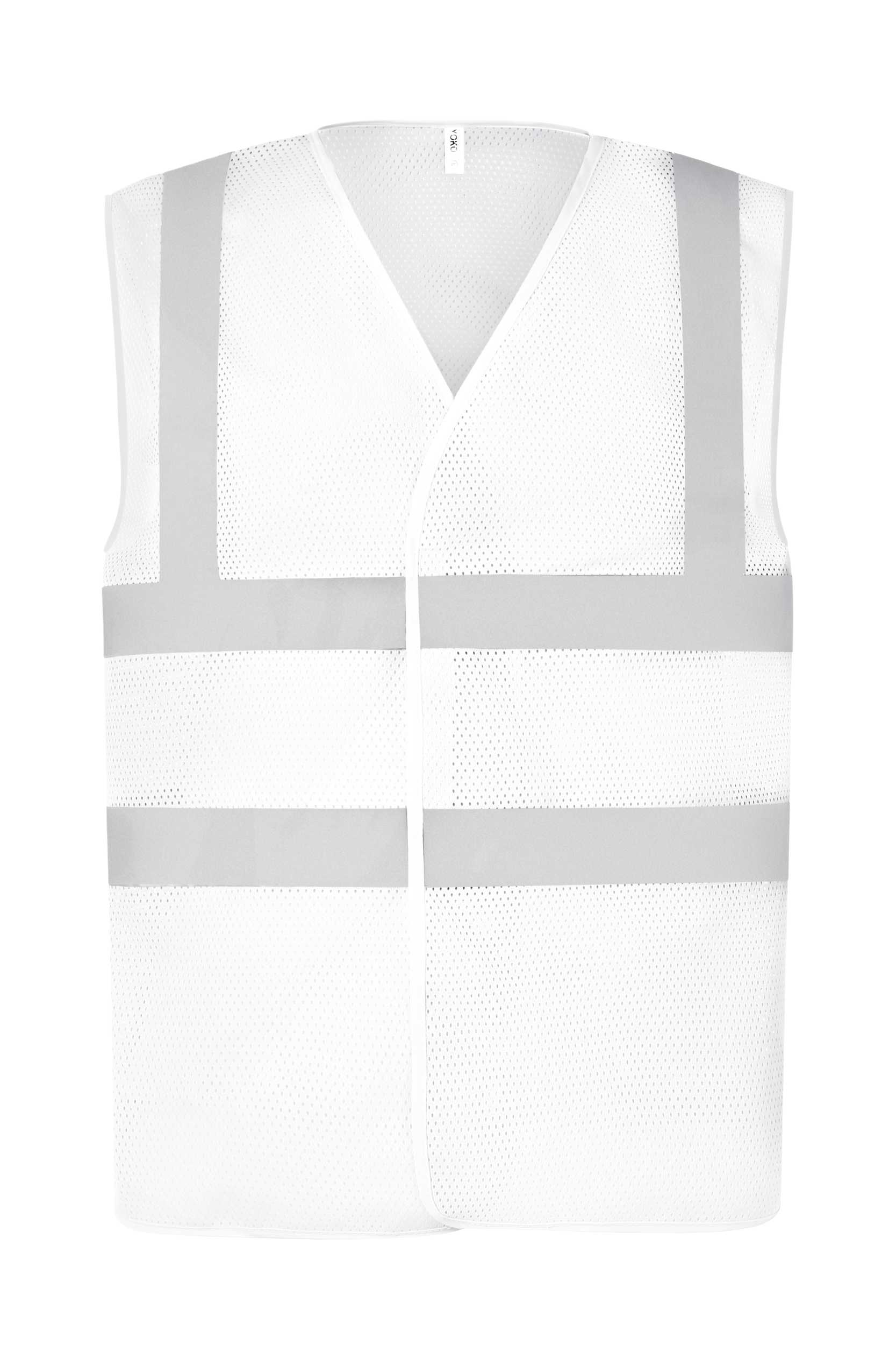 Chaleco alta visibilidad con malla reciclada entallada White