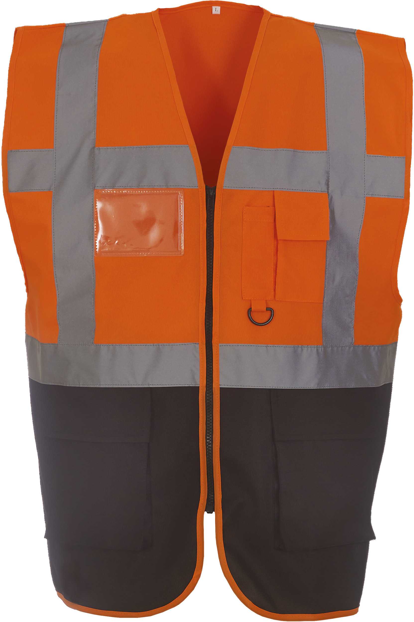 Chaleco multifunción de alta visibilidad Hi Vis Orange / Black