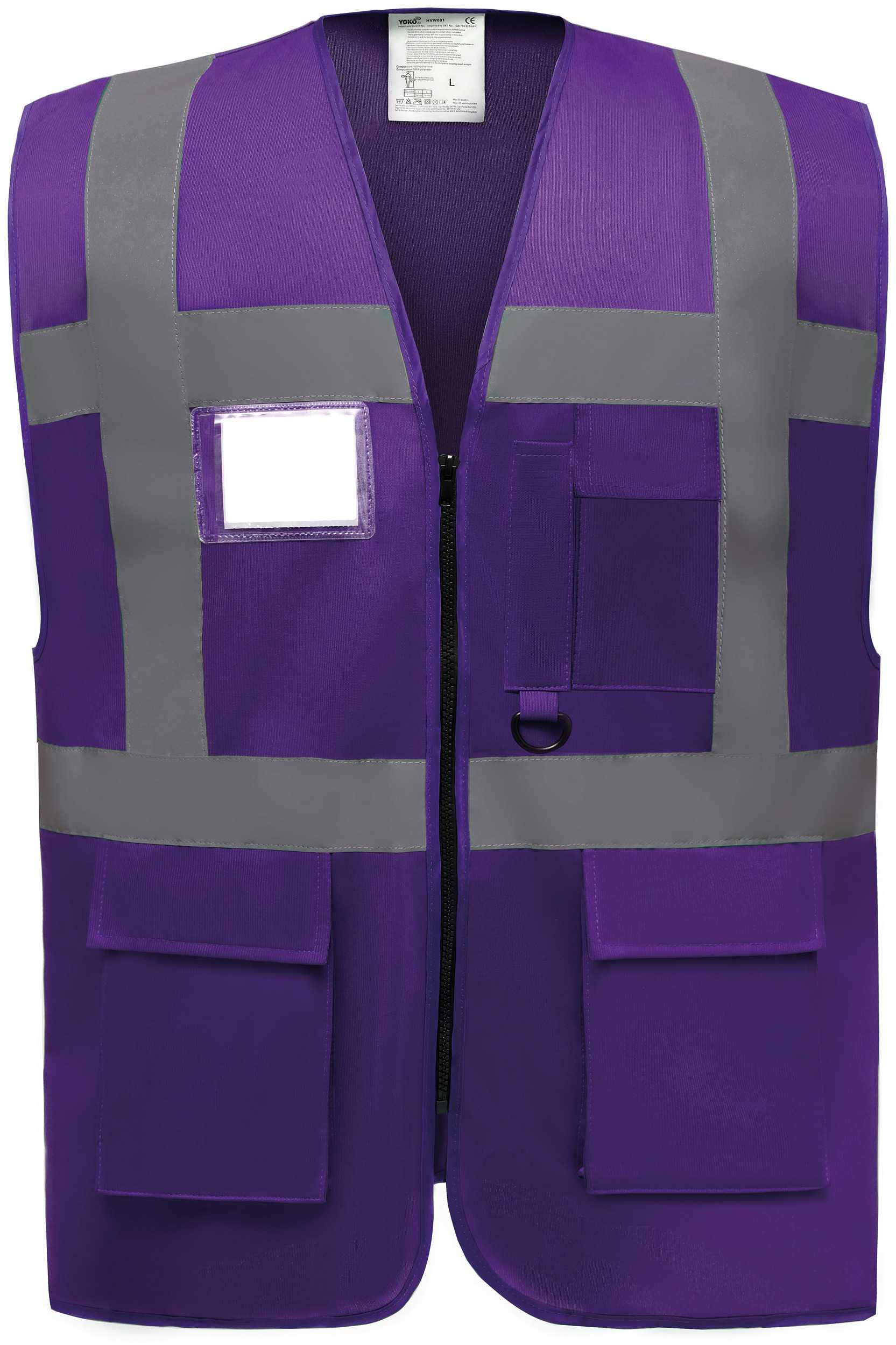 Chaleco multifunción de alta visibilidad Purple