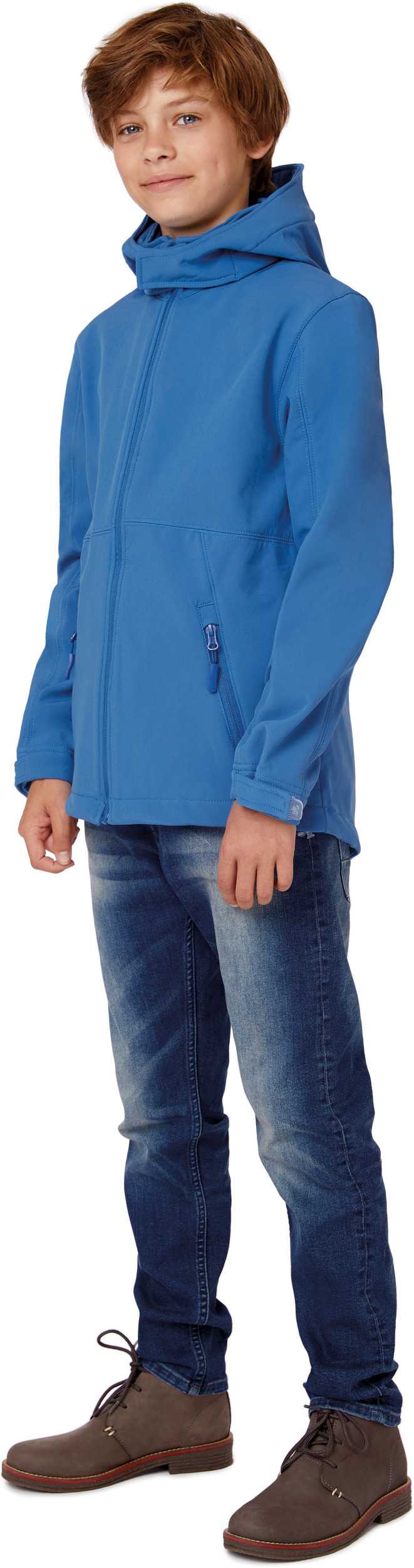 B & C Chaqueta Softshell con capucha niños