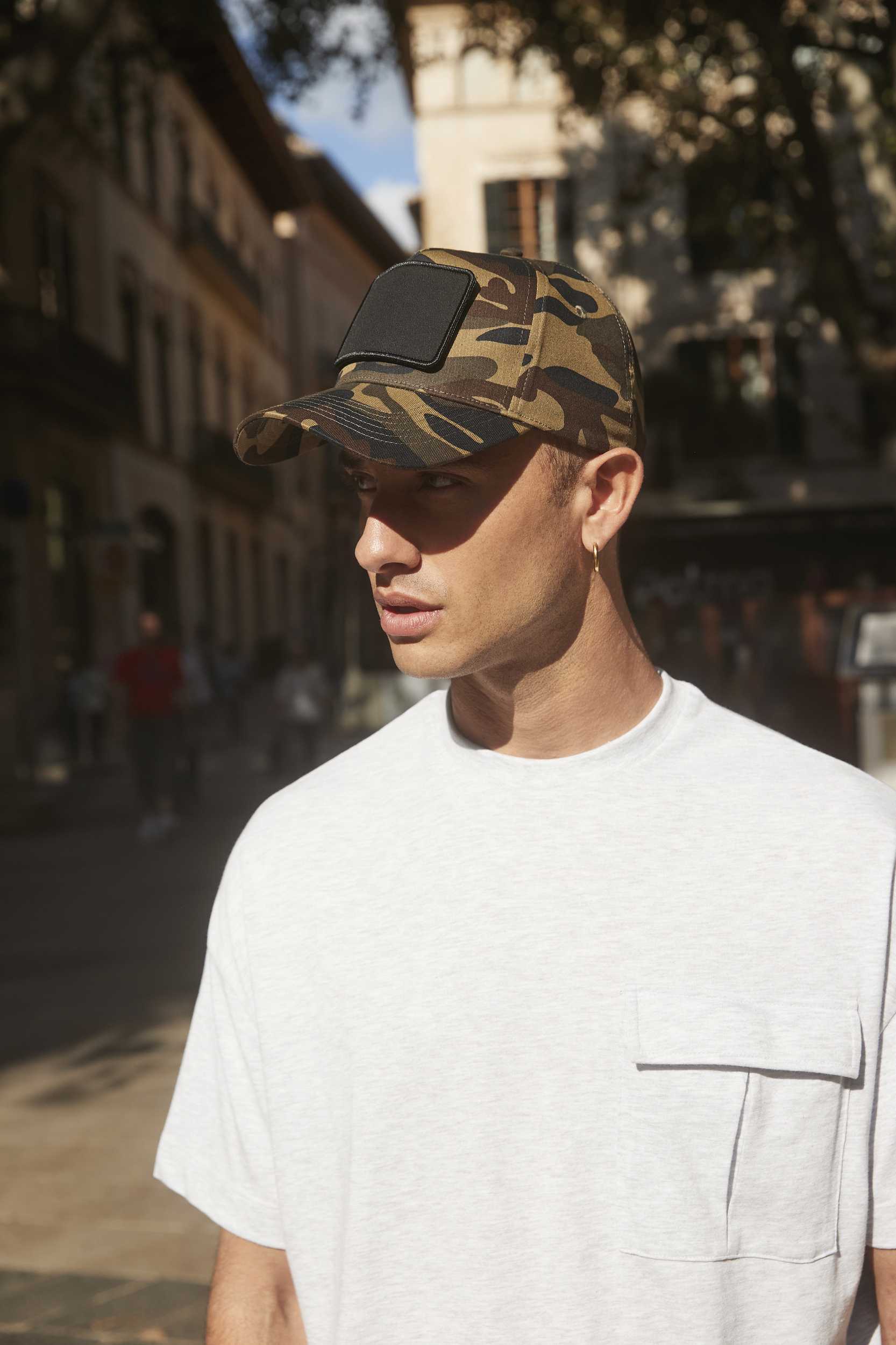 Beechfield Gorra de 5 paneles con parche extraíble