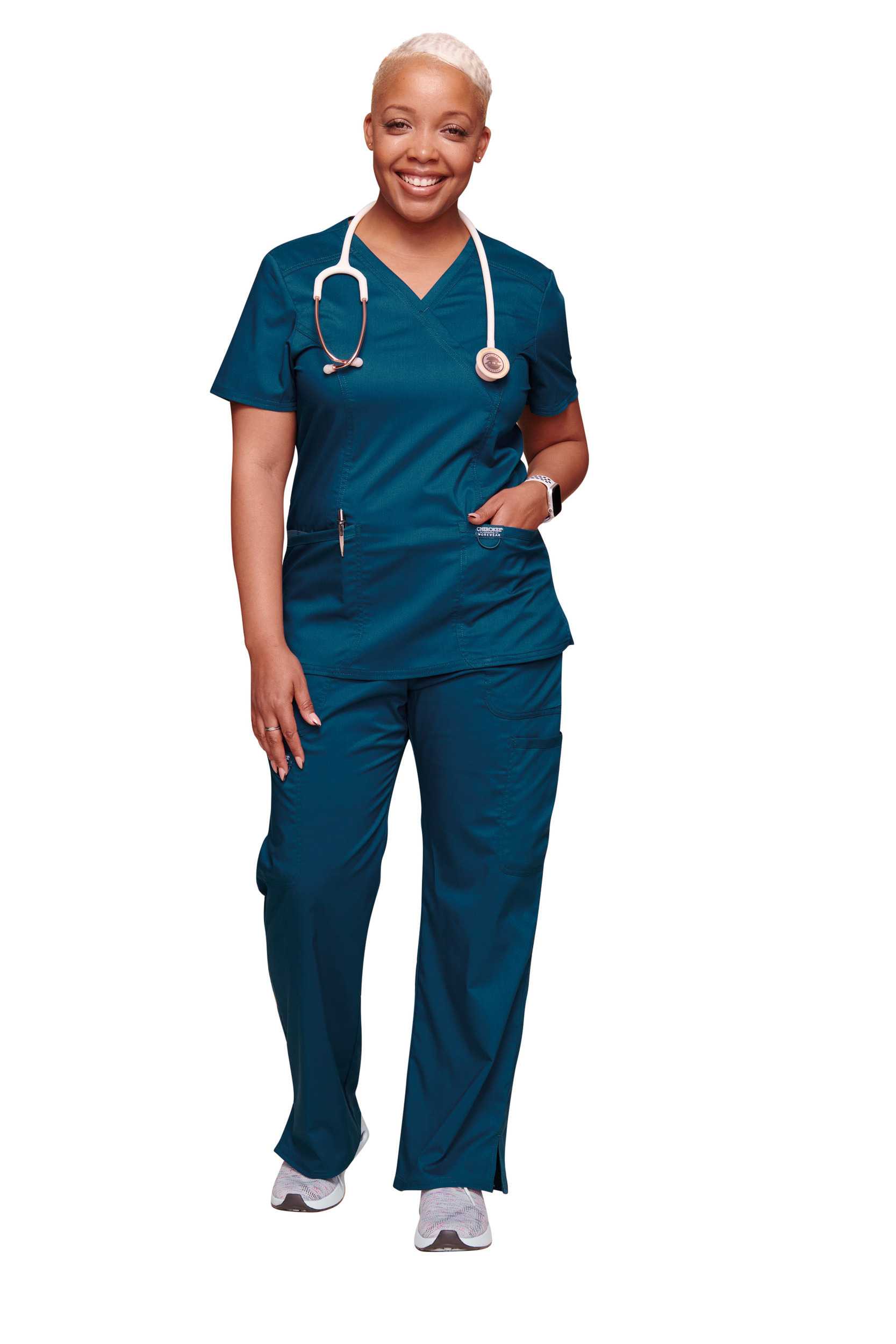Cherokee Casaca cruzada mujer- ropa adaptada al sector médico
