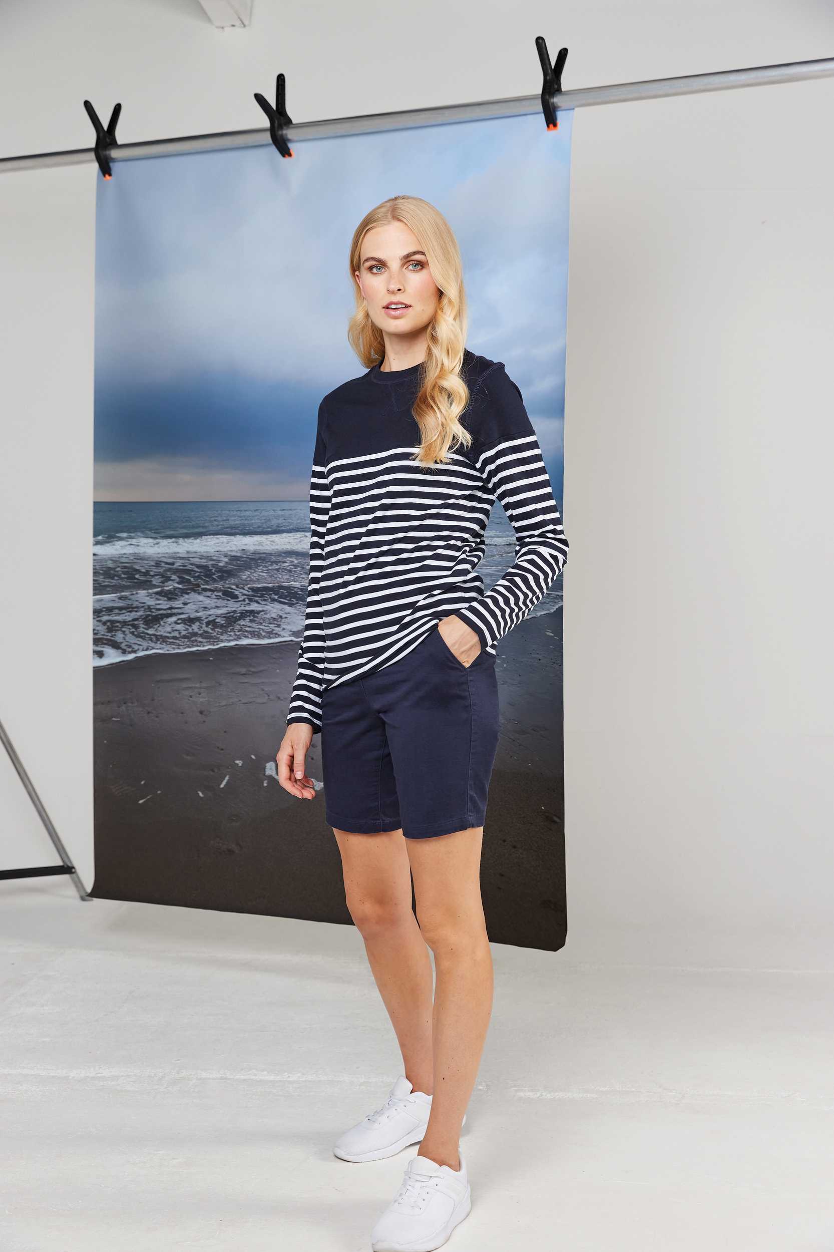 Front Row Camiseta Breton manga larga