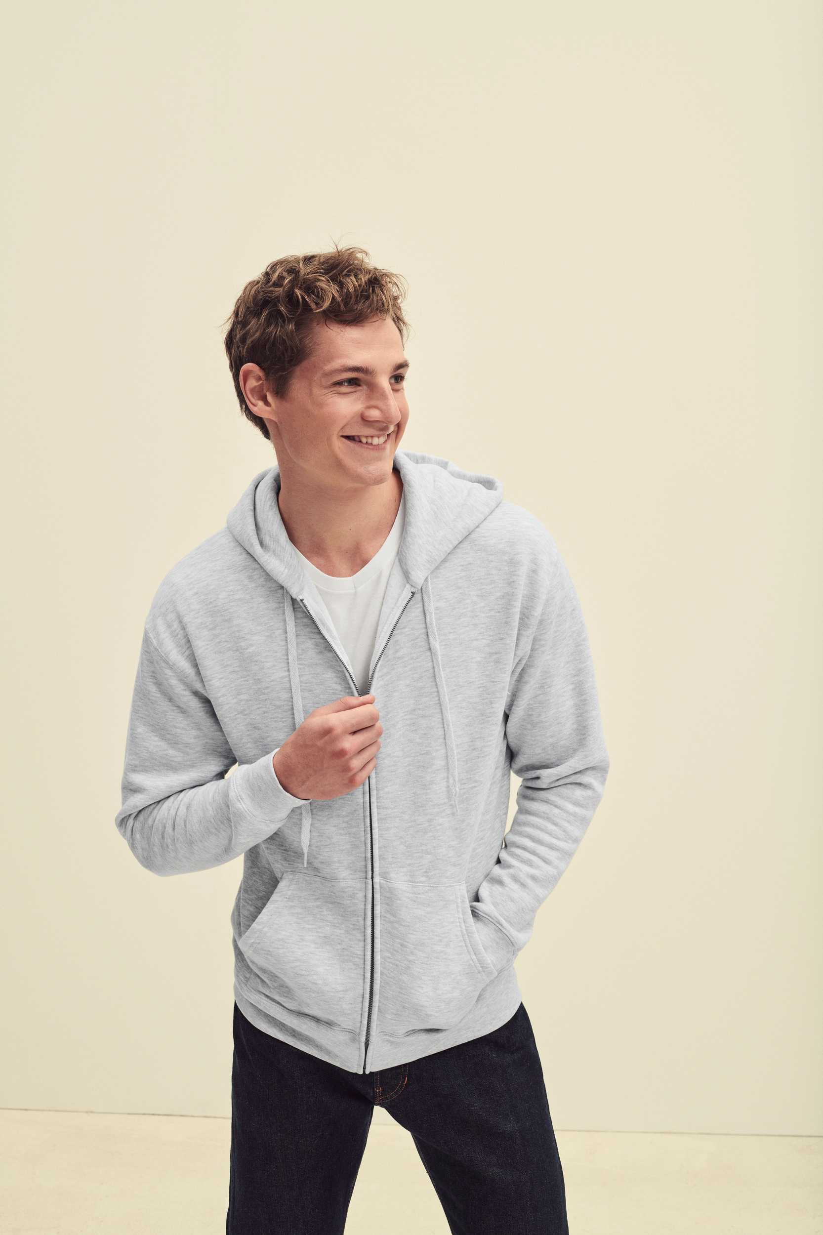 Fruit of the Loom Sudadera Premium cremallera y capucha hombre (62-034-0)